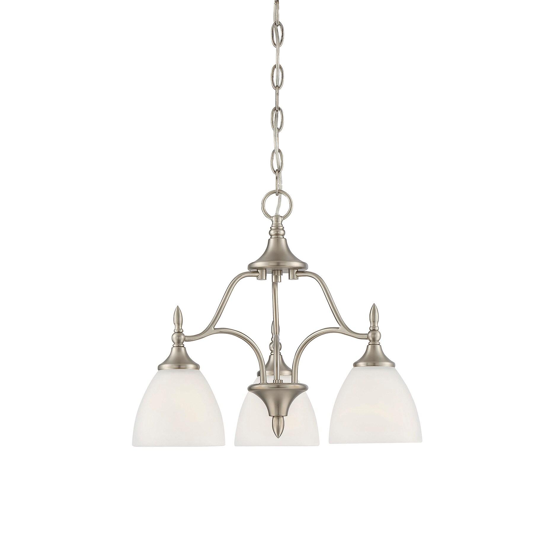 Savoy House Herndon 3 - Light Chandelier in  Satin Nickel