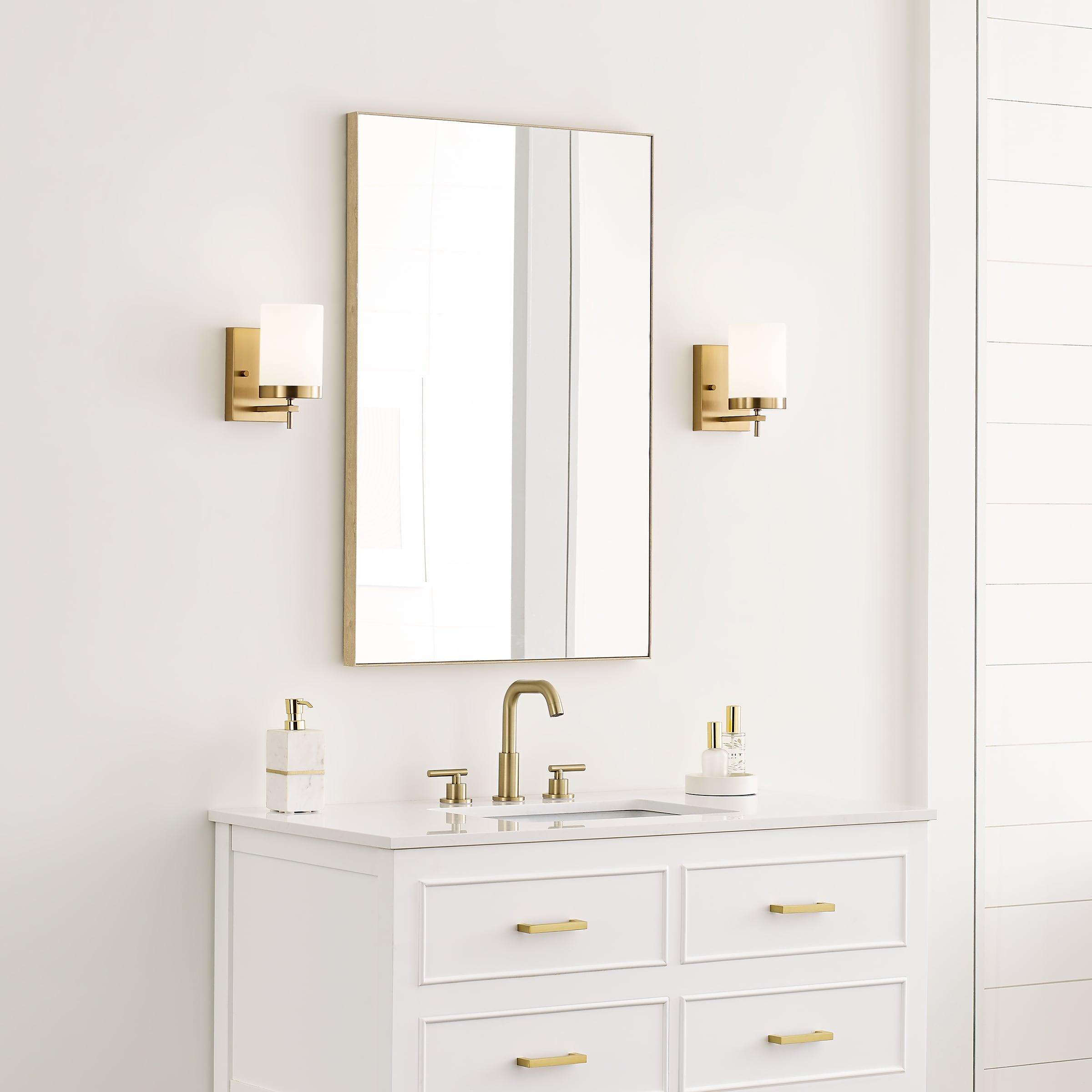 Zire Outdoor Dimmable Wall Sconce in Satin Brass and Black
