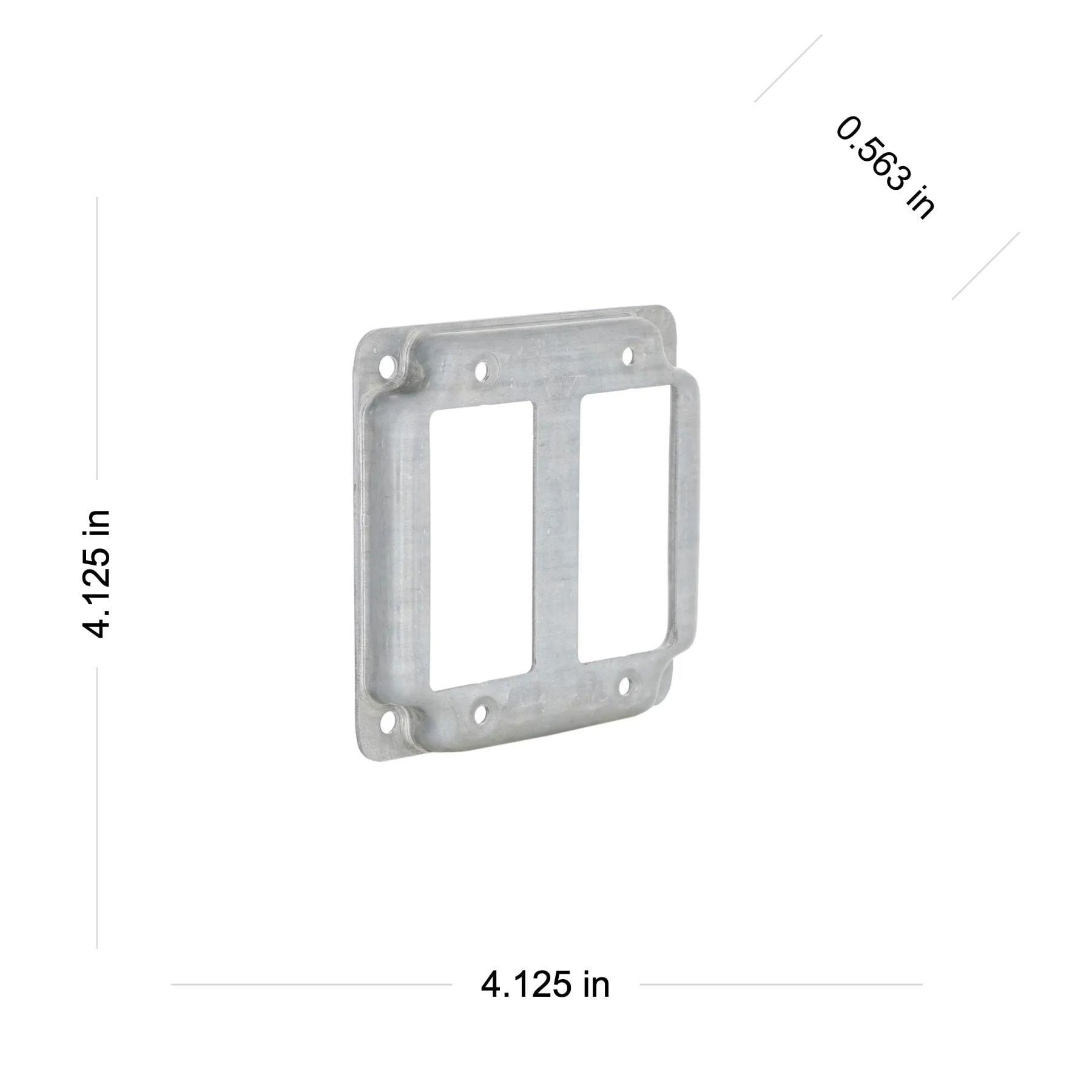 Raco  Square  Steel  2 gang Box Cover  For 2 GFCI Receptacles