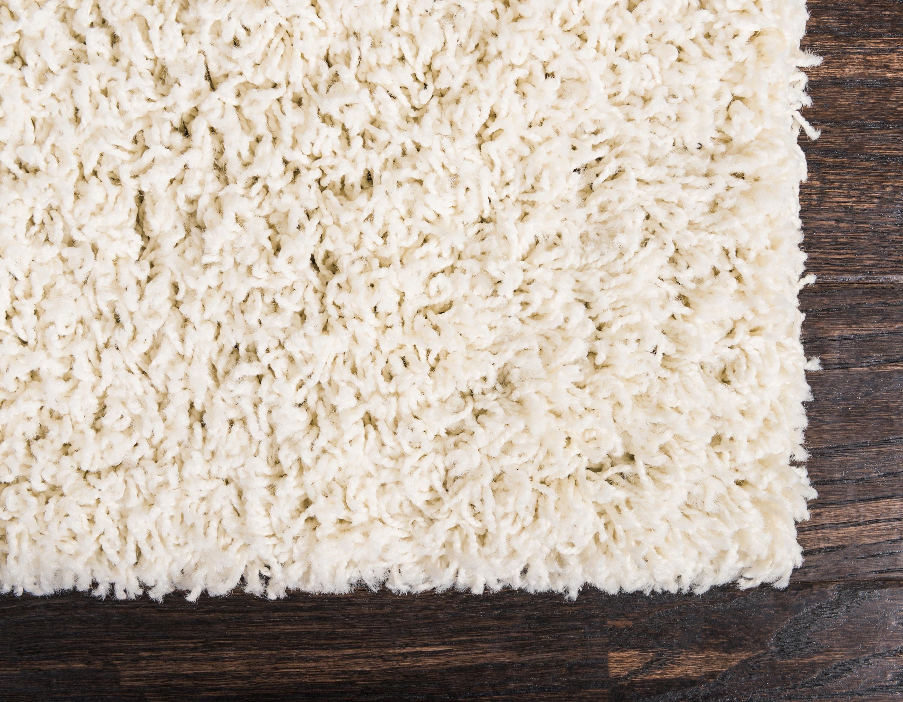 Unique Loom 3' 3 x 5' 3 Solid Shag Pure Ivory Area Rug