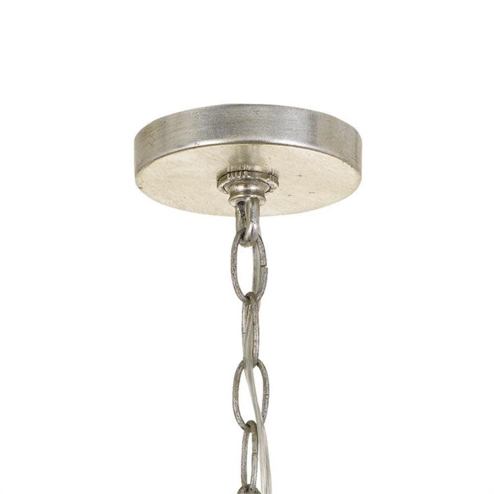 Crystorama Brielle 1 Light Antique Silver Mini Chandelier - 7'' W x 14.5'' H