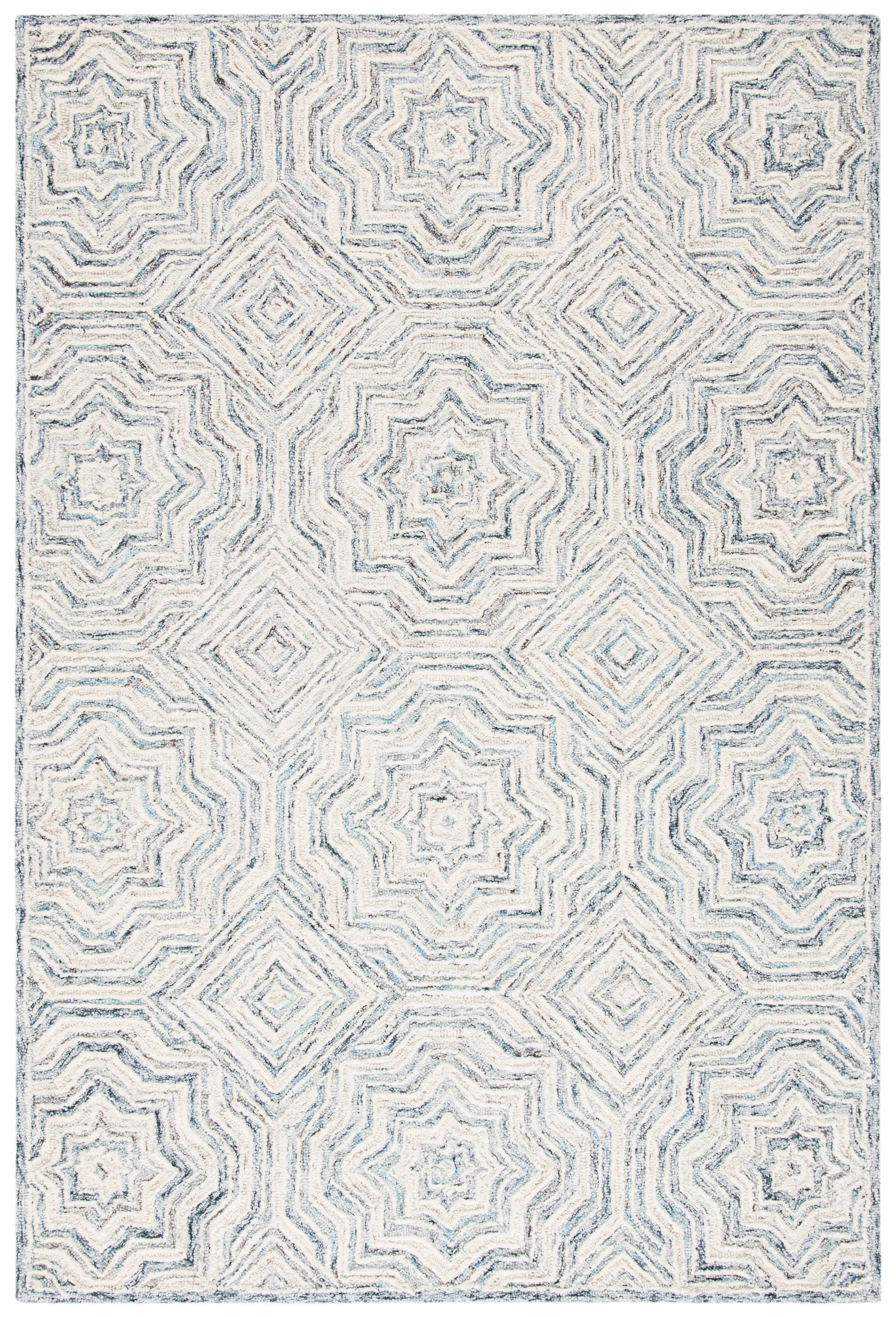 Capri CPR215 Tufted Indoor Area Rug - Beige/Blue - 6'x9' - Safavieh