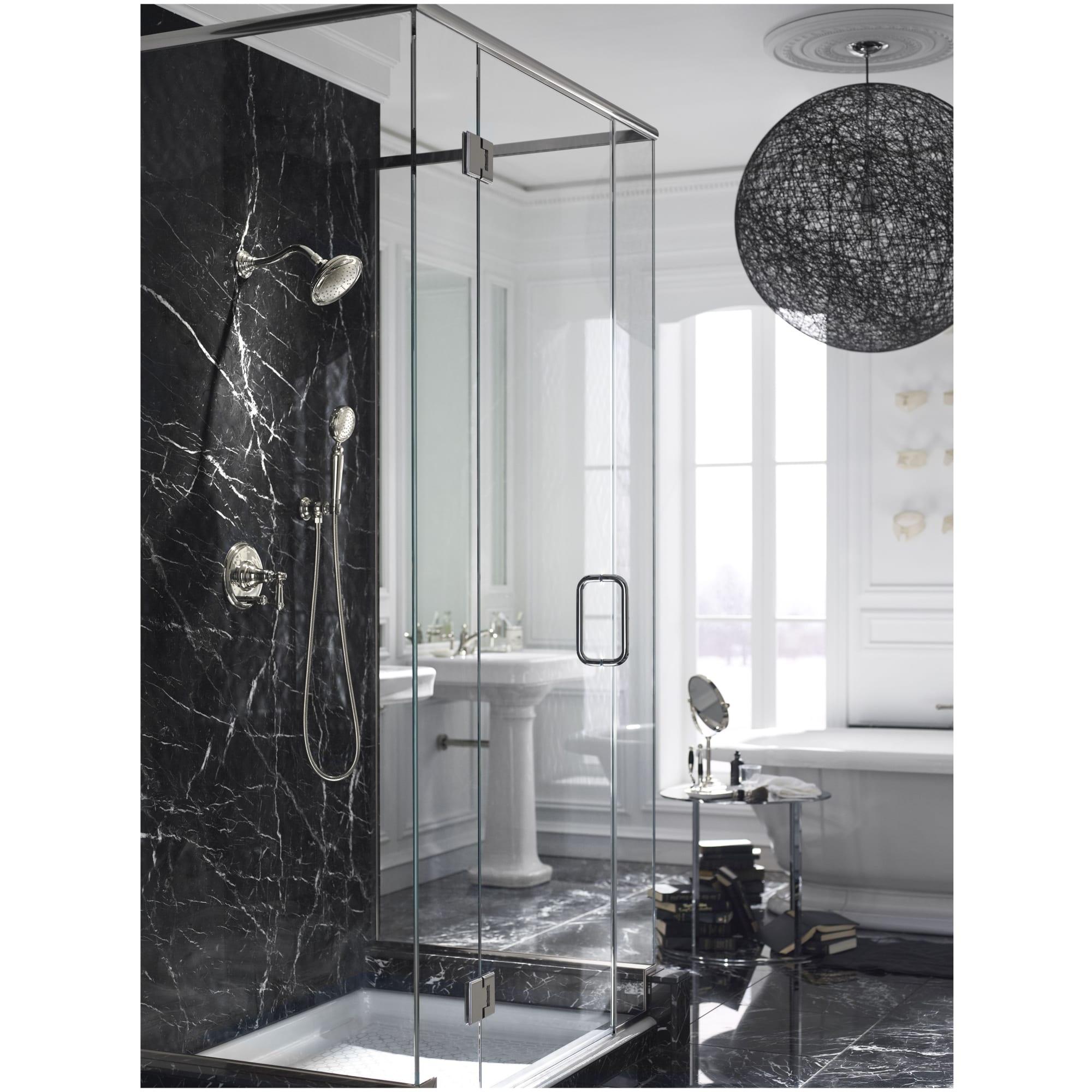 Artifacts Rite-Temp Pressure-Balancing Valve Trim With Push-Button Diverter And Lever Handle