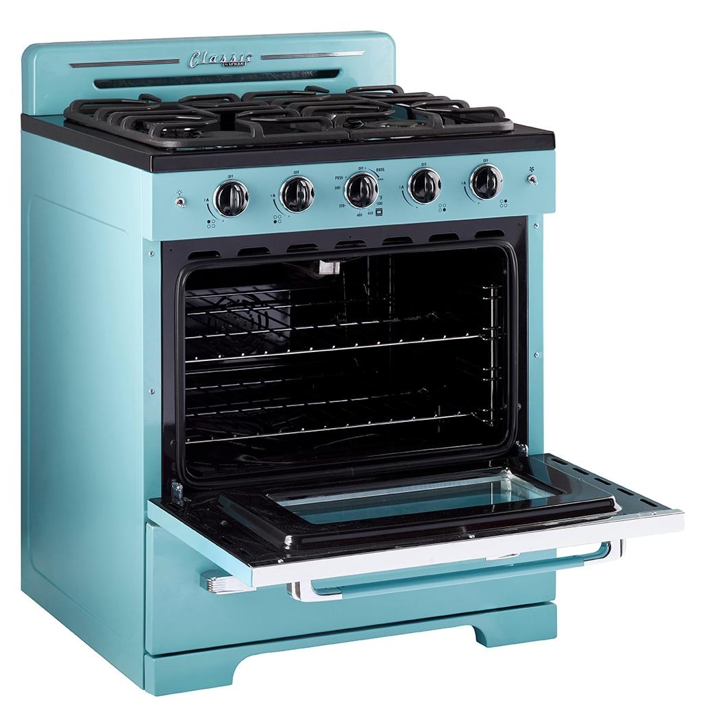 Unique Appliances Classic Retro 30" 4 burner 3.9 cu. ft. Freestanding Gas Range with Convection Oven UGP-30CR T