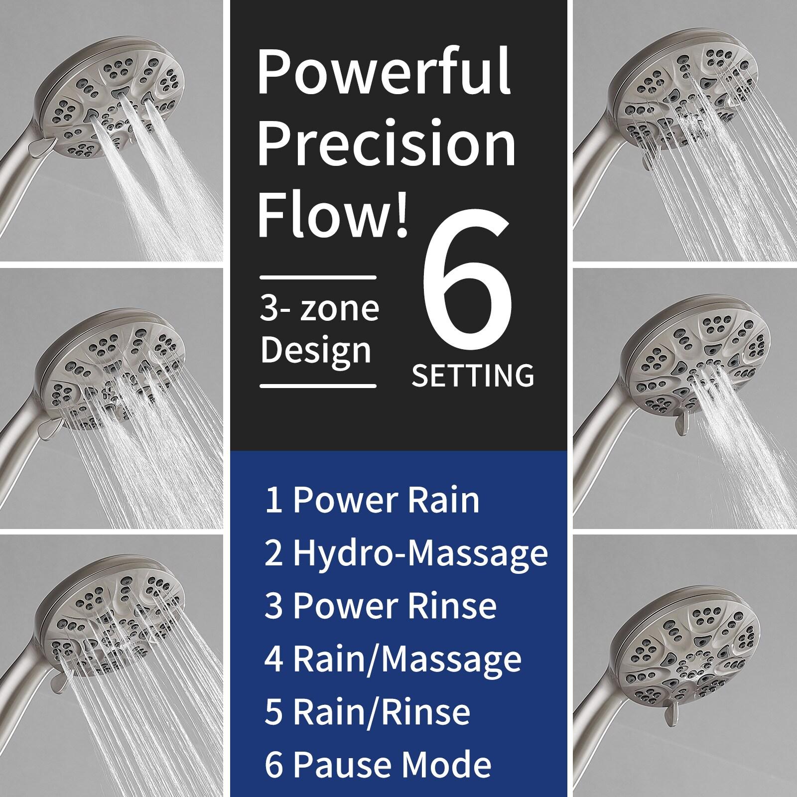 Single Handle 1-Spray Round Rain Shower Faucet 1.8 GPM with Dual Function Pressure Balance Valve