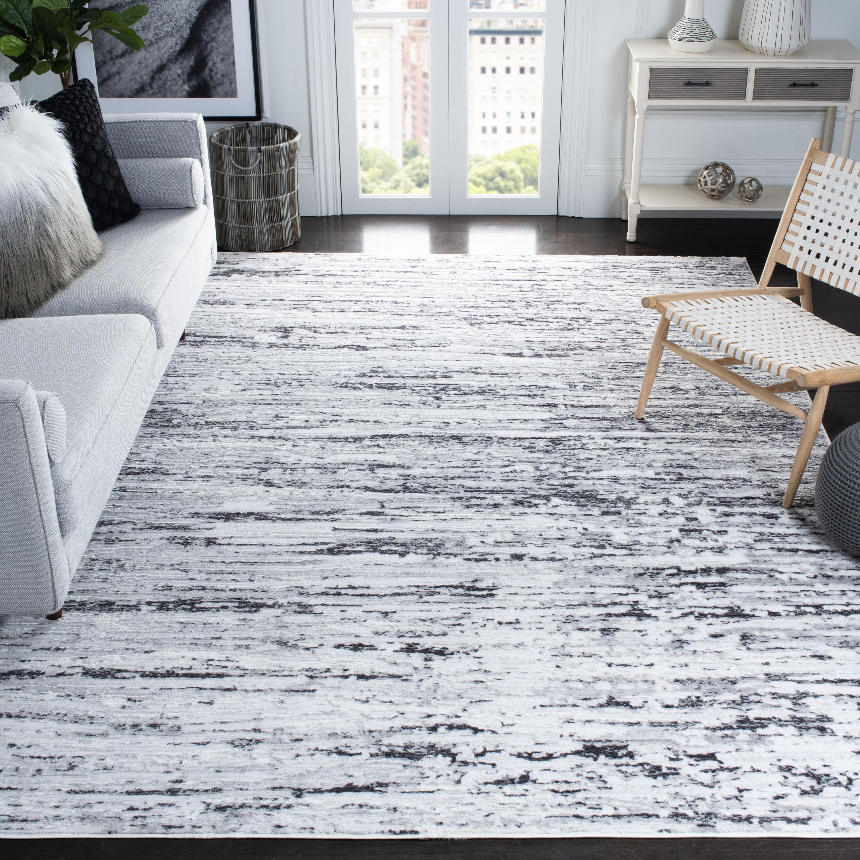 Amelia ALA768 Power Loomed Area Rug - Light Grey/Charcoal - 8'x10' - Safavieh.