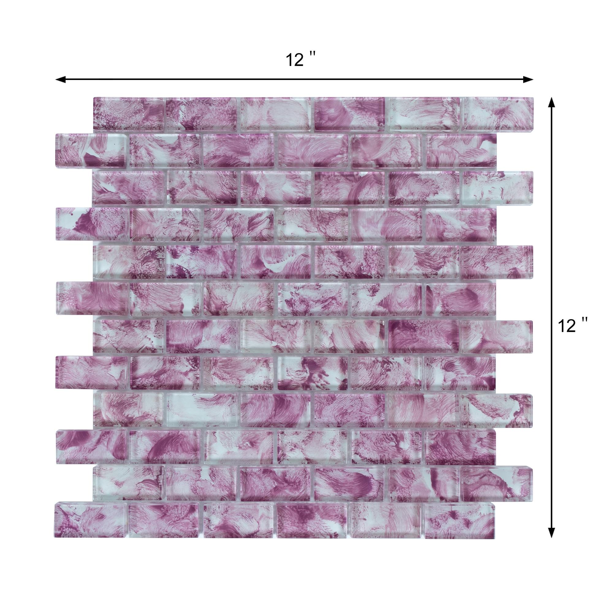 WS Tiles® Swimming Pool Series 1" x 2" Straight Edge Glass Mosaic Tile