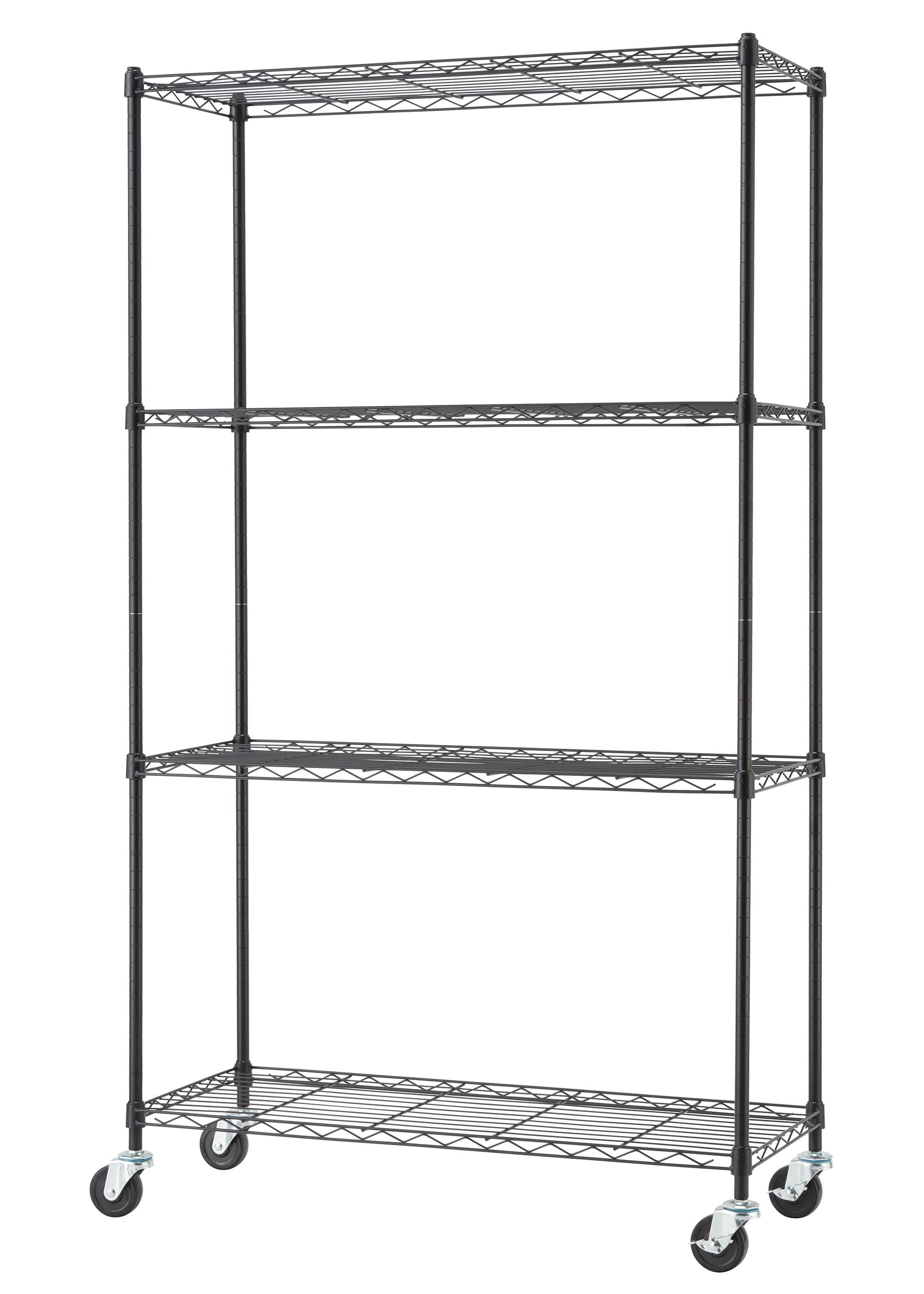 36'' W Steel Height -Adjustable Shelving Unit with Wheels