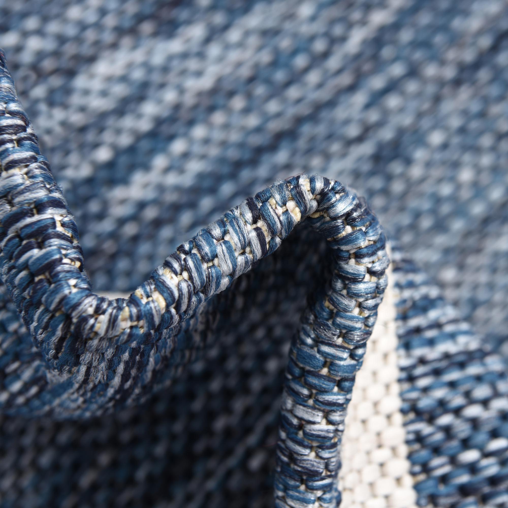 Jill Zarin Outdoor Collection Area Rug - Anguilla (3' 1" x 5' 3" Rectangle Blue/Ivory)