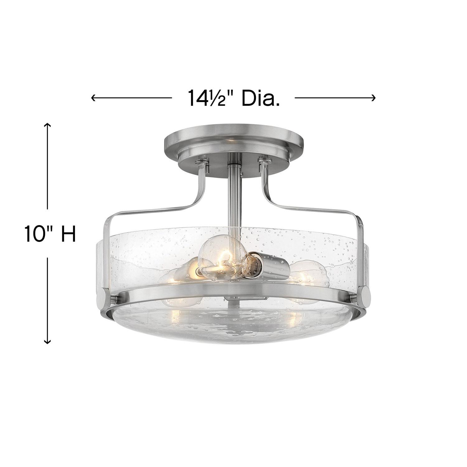 Harper 3-Light Semi-Flush Mount Retro Ceiling Light