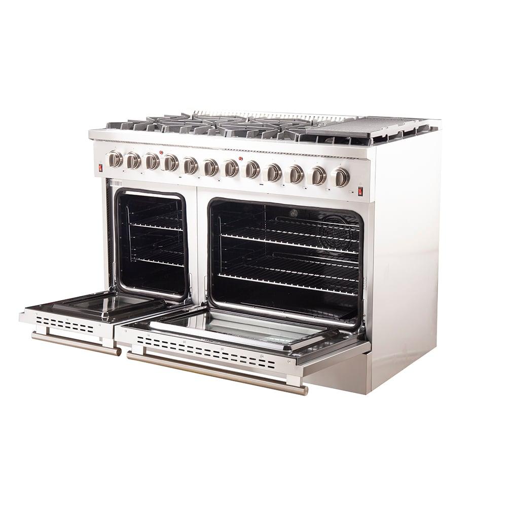 Forno FFSGS615648 48 inch Stainless Galiano Freestanding Double Pro Gas Range