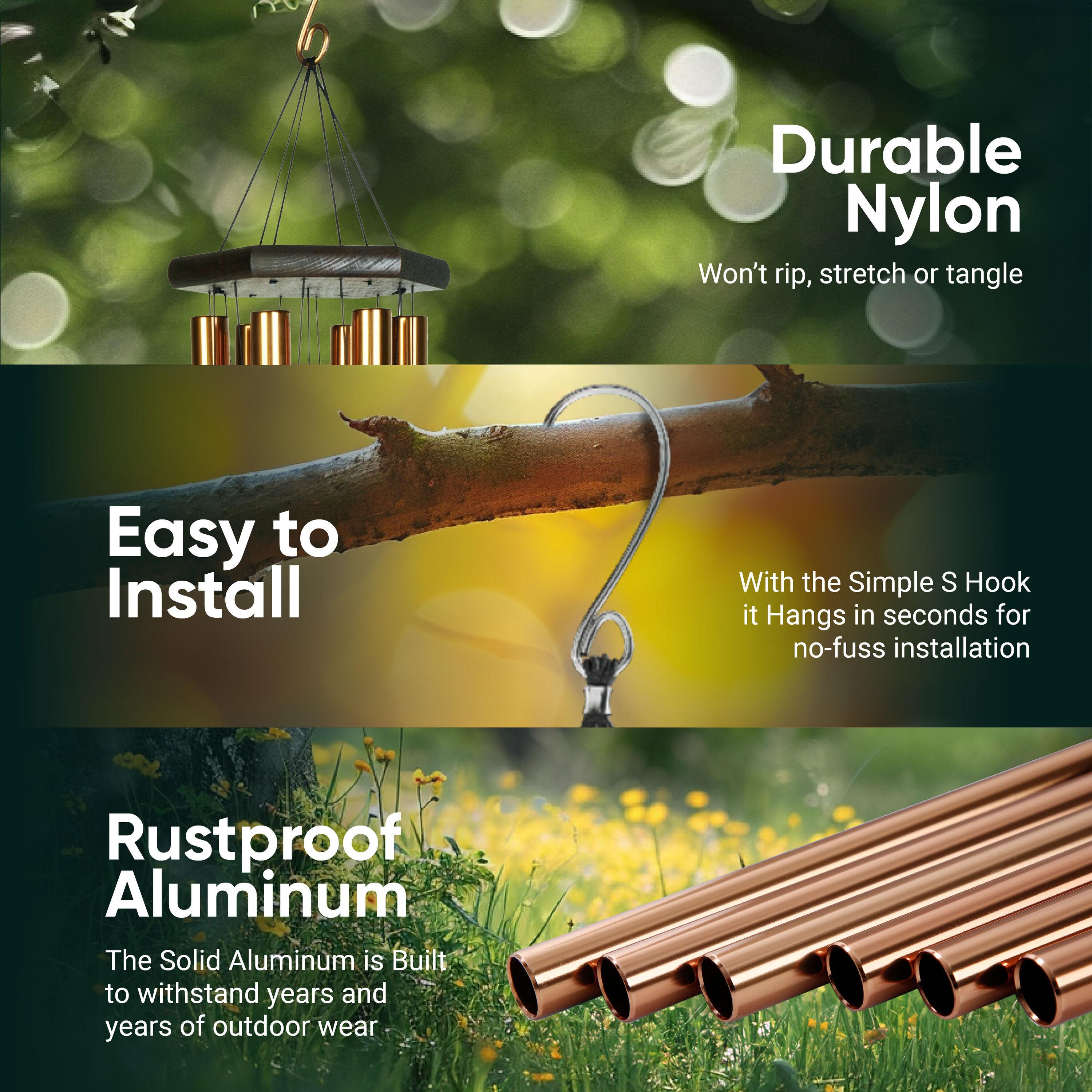Nature's Melody Nature's Melody Tuned 6-Tube Outdoor Wind Chimes