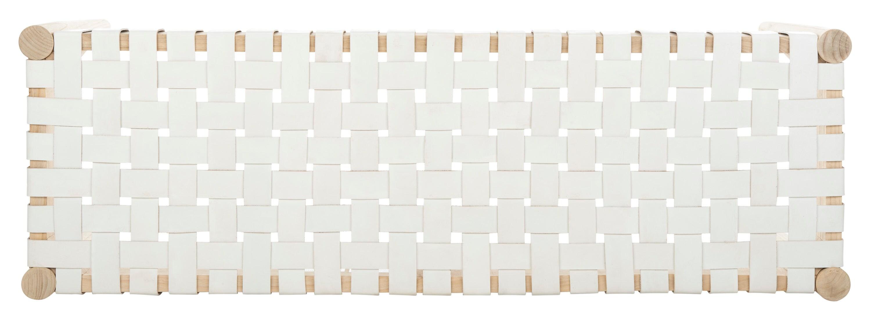 Orin 47" Woven Leather Bench