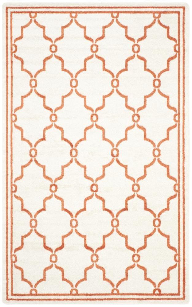 Amherst AMT414 Power Loomed Indoor Accent Rug - Beige/Orange - 3'x5' - Safavieh