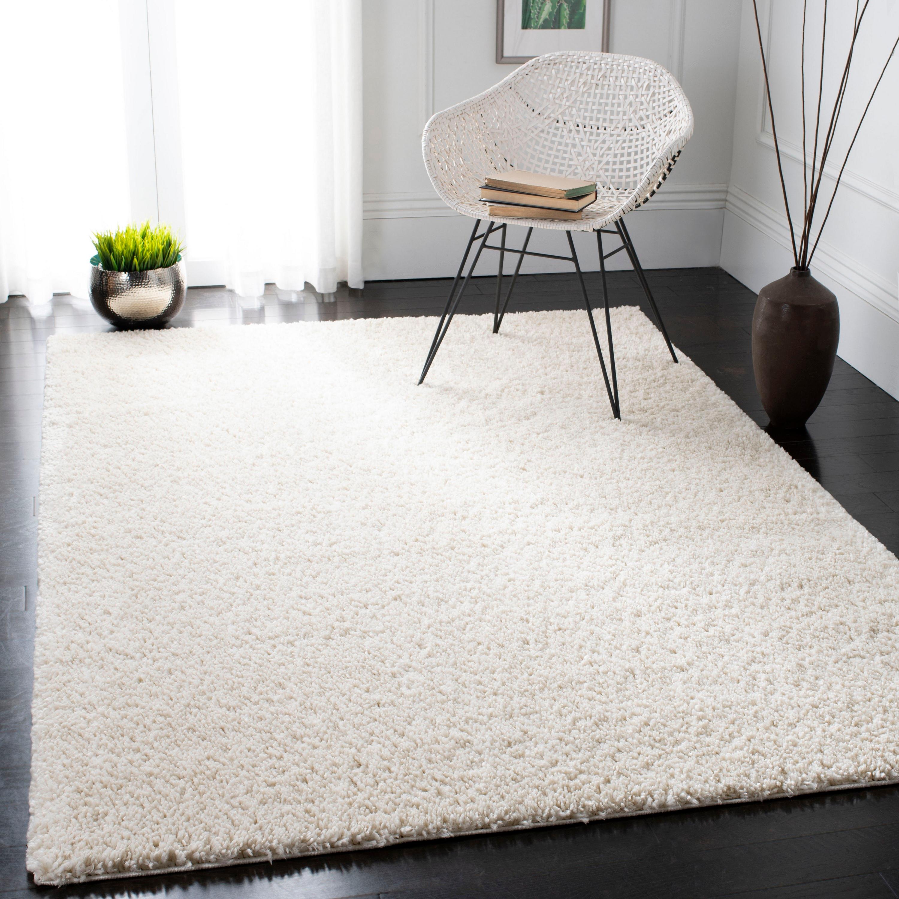 August Shag 900 AUG900 Power Loomed Indoor Area Rug - Ivory - 6'x9' - Safavieh