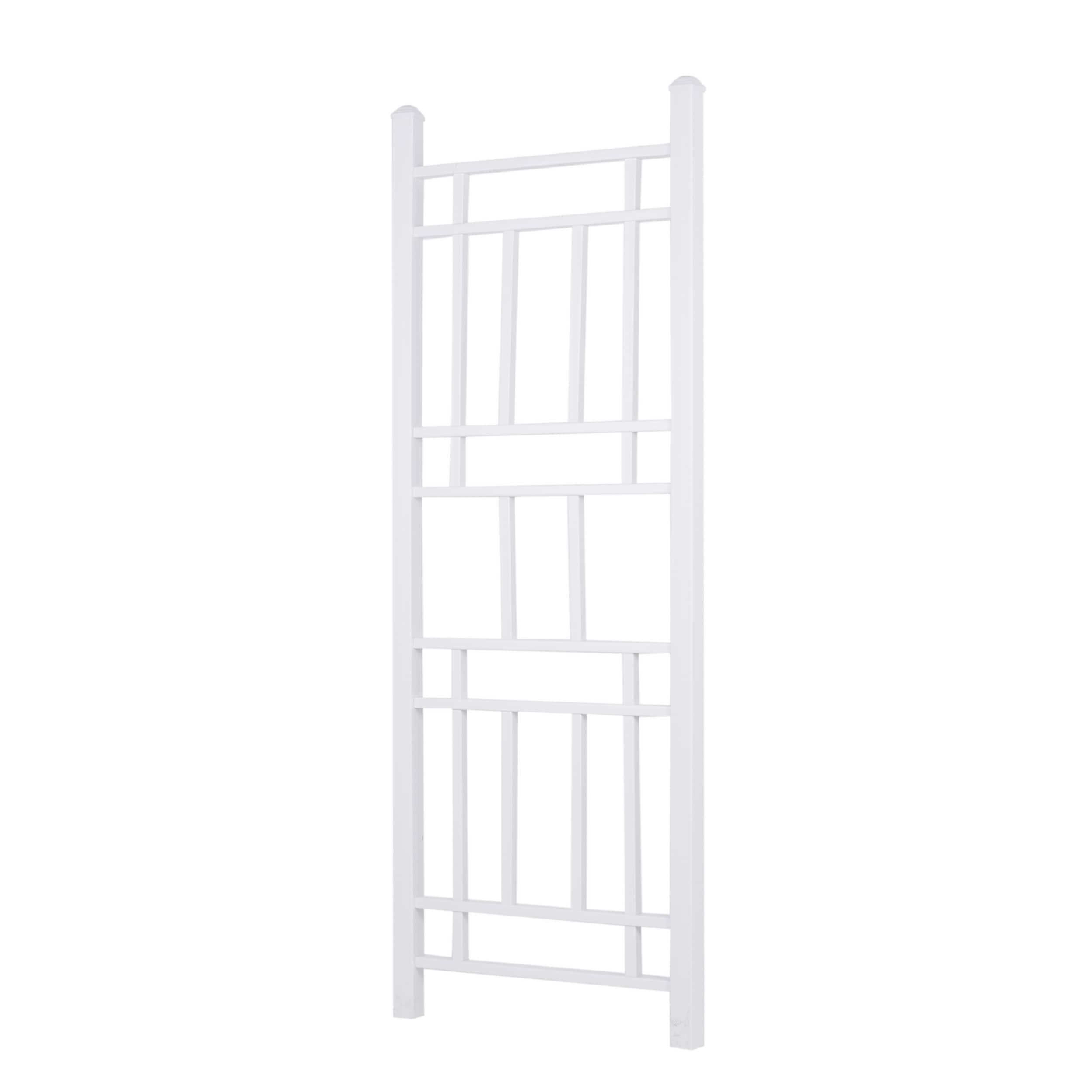 Dura-Trel Wellington 28"x75" Indoor Outdoor Garden Trellis Plant Support for Vines & Climbing Plants, Flowers, & Vegetables w/Ground Stakes White