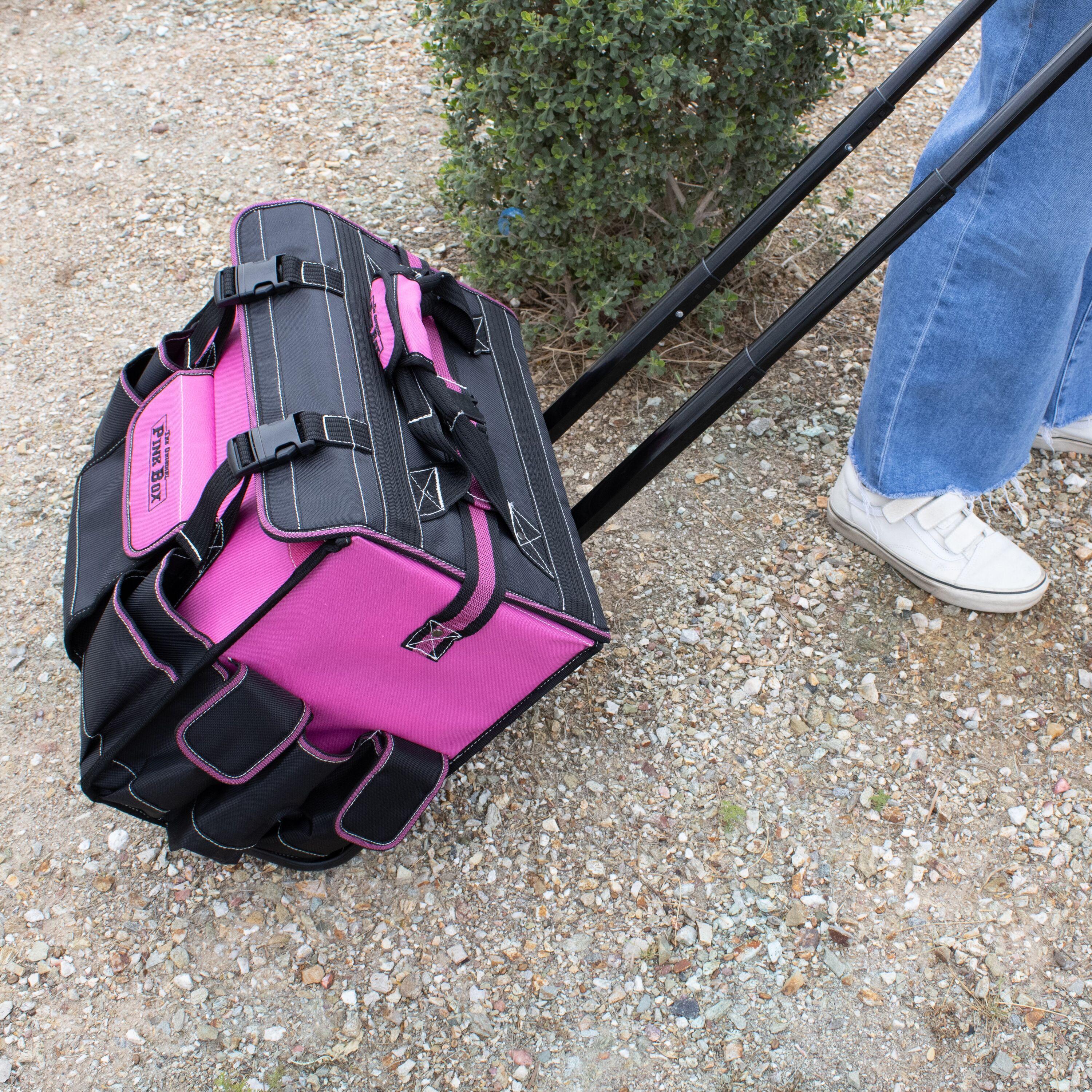 The Original Pink Box 18.25" Heavy-Duty Rolling Tool Bag