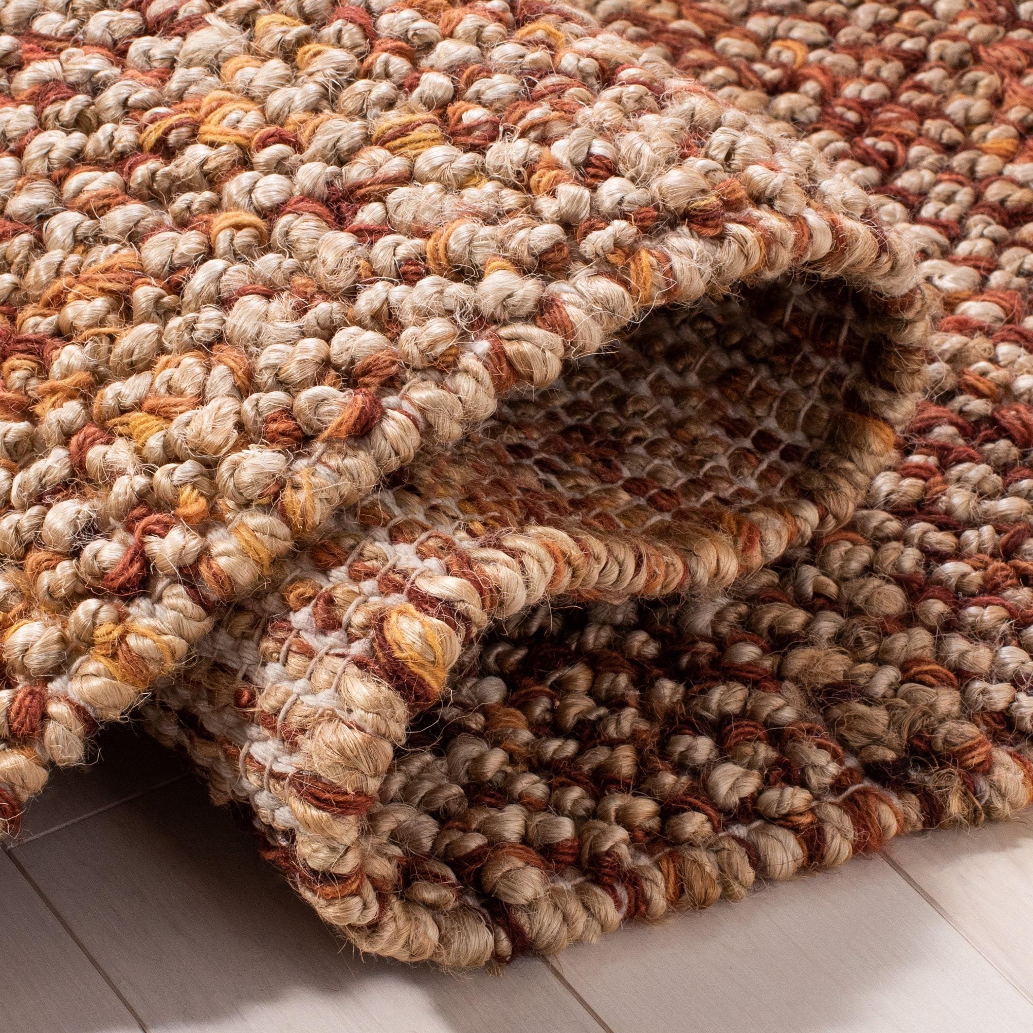 Bohemian BOH901 Hand Woven Indoor Area Rug - Natural/Rust - 5'x8' - Safavieh