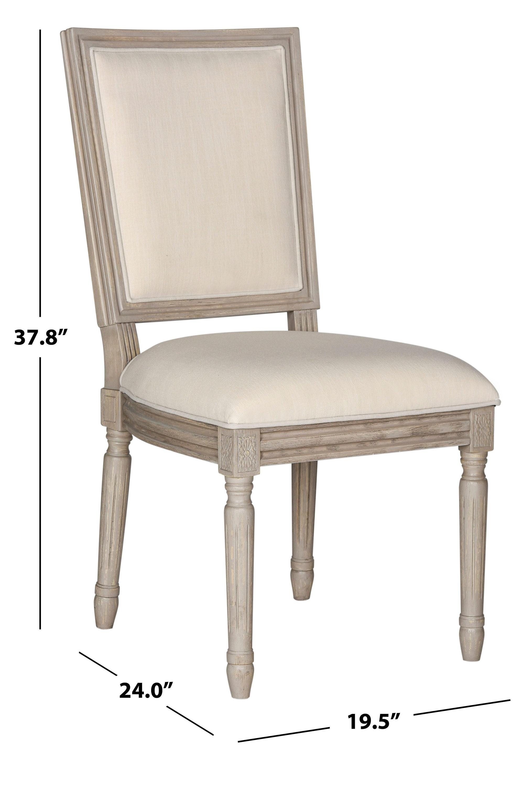 Buchanan 19''H French Brasserie Rectangle Side Chair (Set of 2) - Light Beige/Rustic Grey - Safavieh