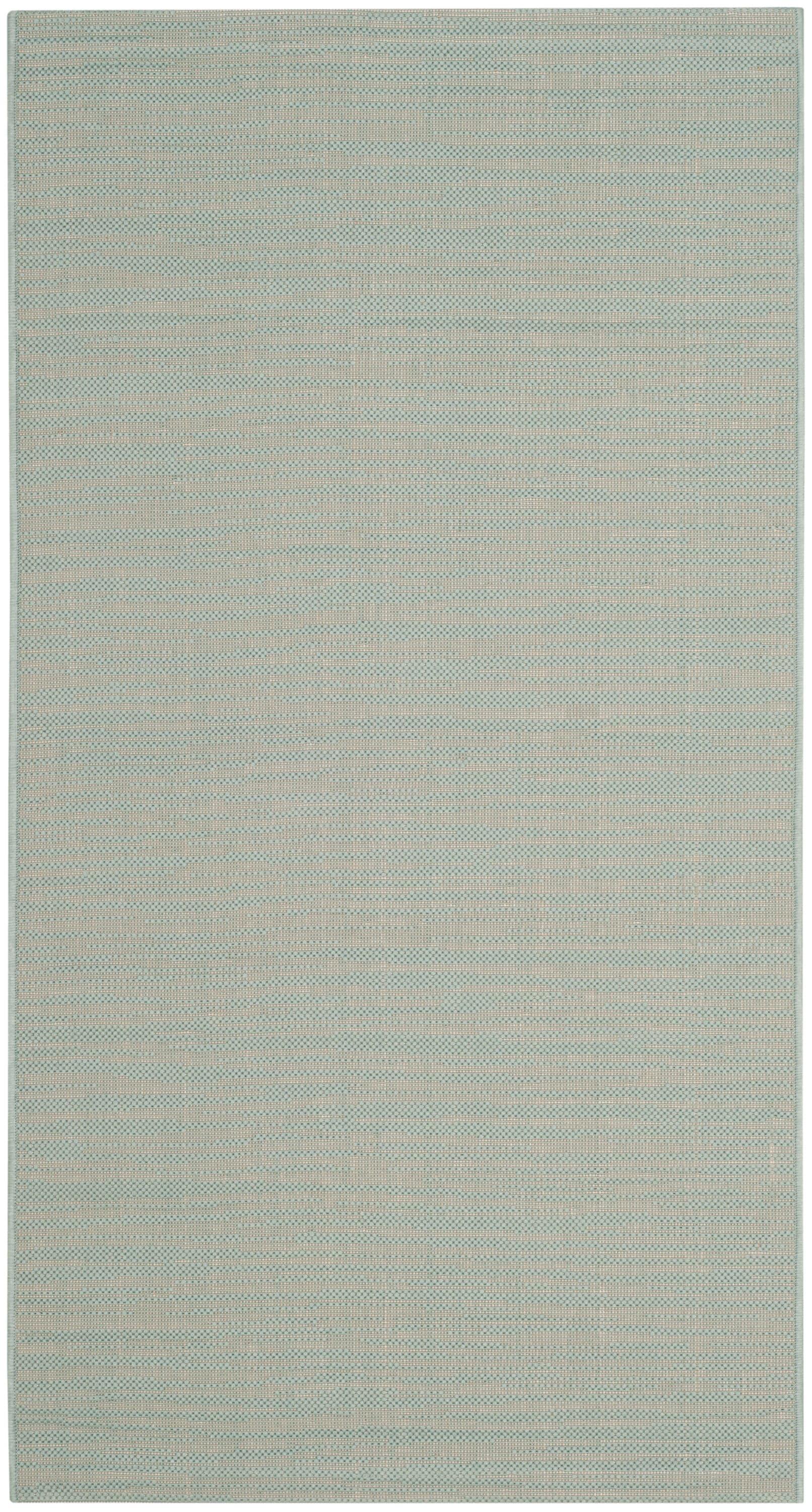 Courtyard CY6576 Power Loomed Indoor/Outdoor Accent Rug - Aqua/Cream - 2'7"x5' - Safavieh.