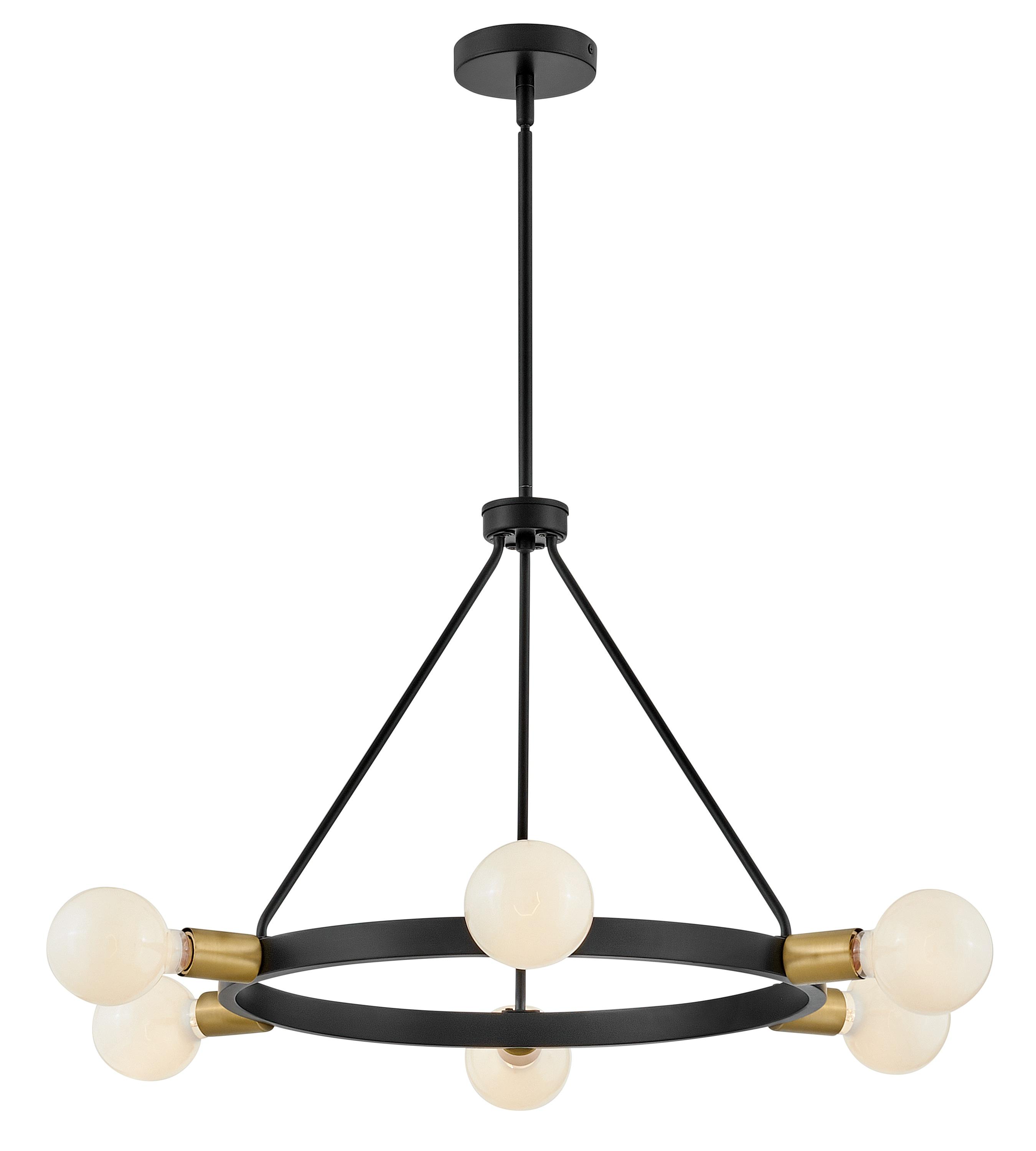 Lark Orla 6 - Light Chandelier in  Black