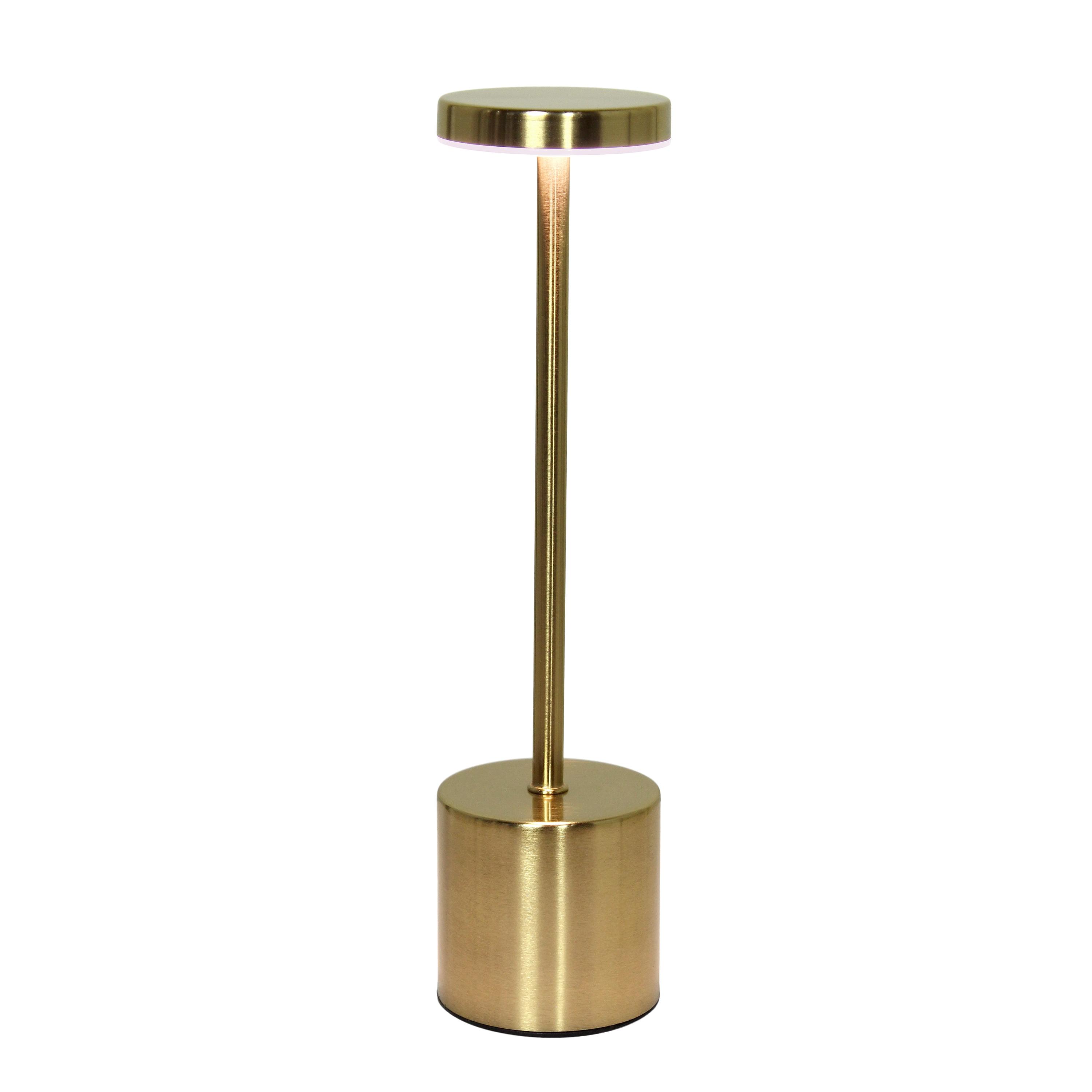 Wrought Studio™ Simple Designs 12.75" Skelly Disc Dimming & Rechargeable Cordless 4-Way Touch Sensor Stick Desk Lamp