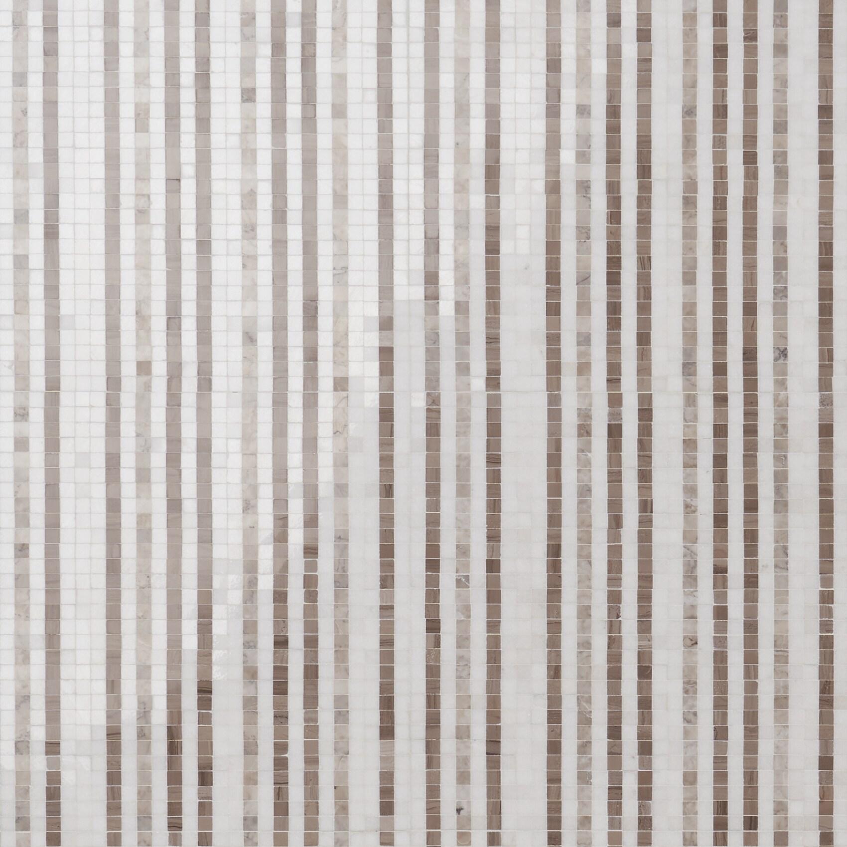 Minute 12" x 12" Marble Grid Wall & Floor Tile