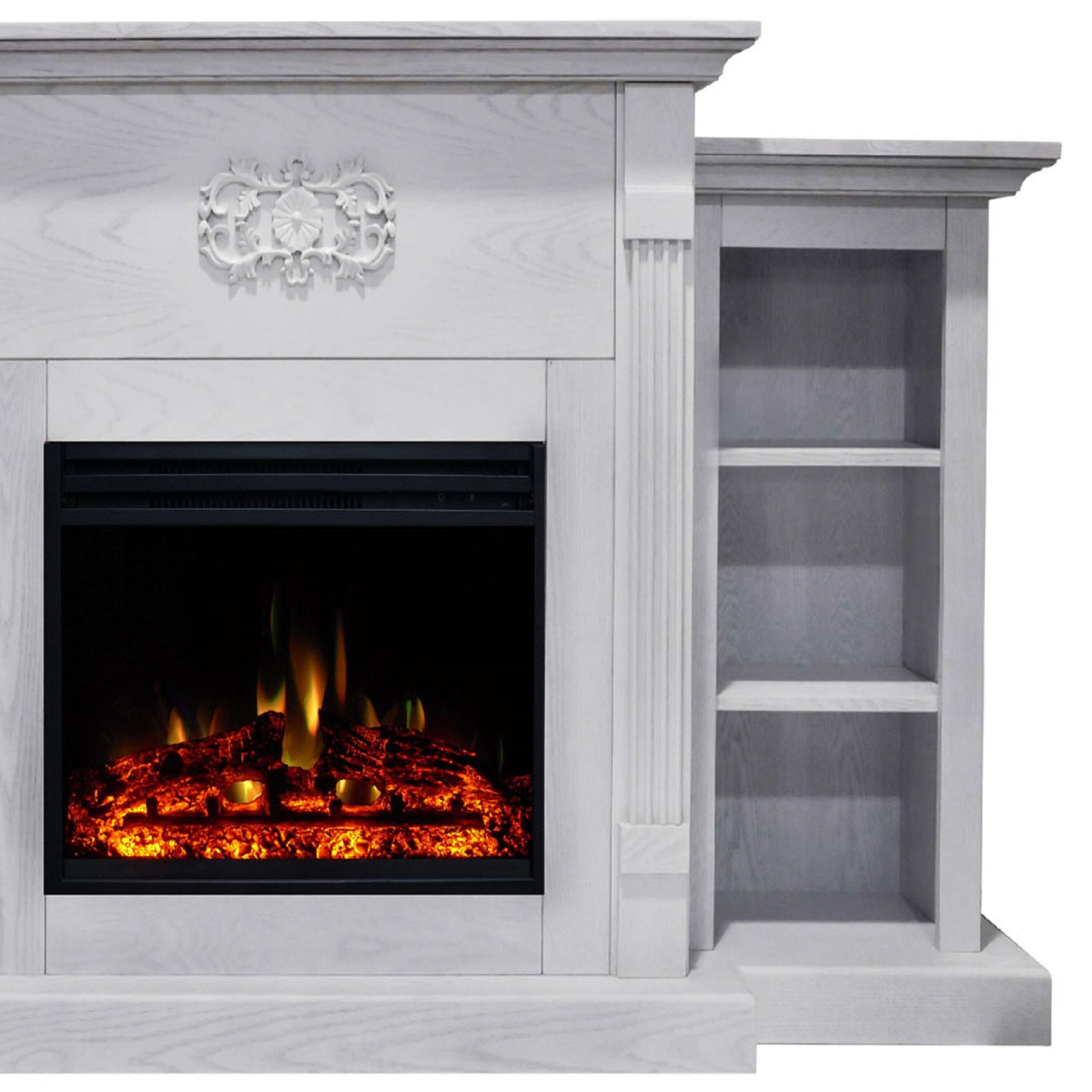 Cambridge Sanoma Freestanding Electric Fireplace Heater with Traditional Mantel, Timer, Remote Control