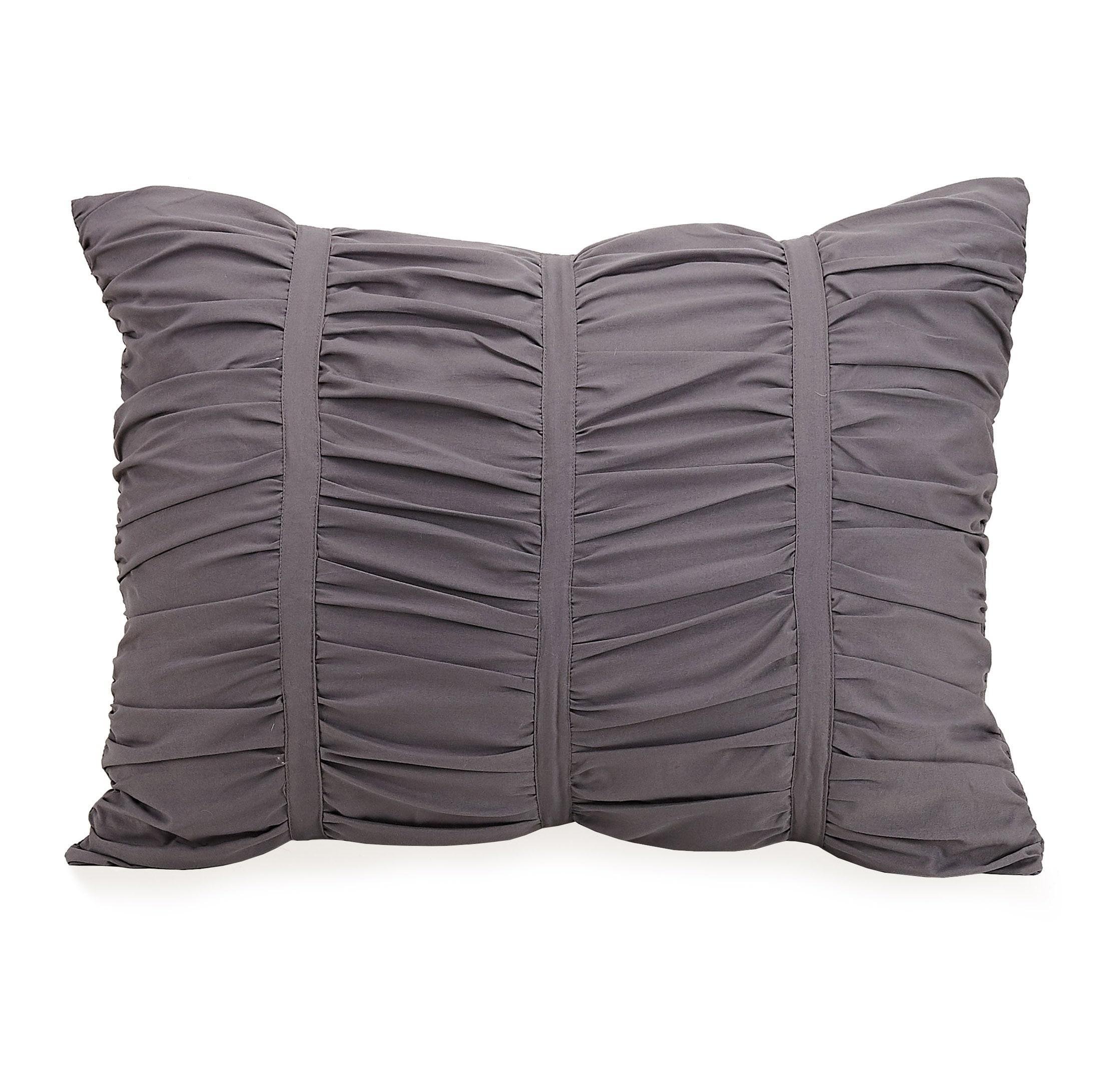 Modern Heirloom Emily Texture T/TXL Emily Texture Comforter Set Dark Gray: Polyester, Machine Washable, Includes Sham