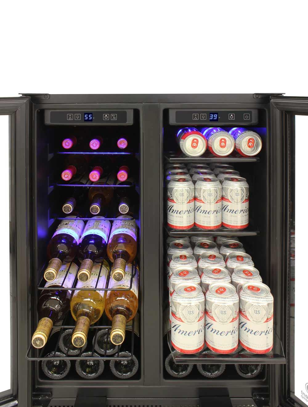 Vinotemp Butler Series Touch Screen Wine and Beverage Cooler with French Doors