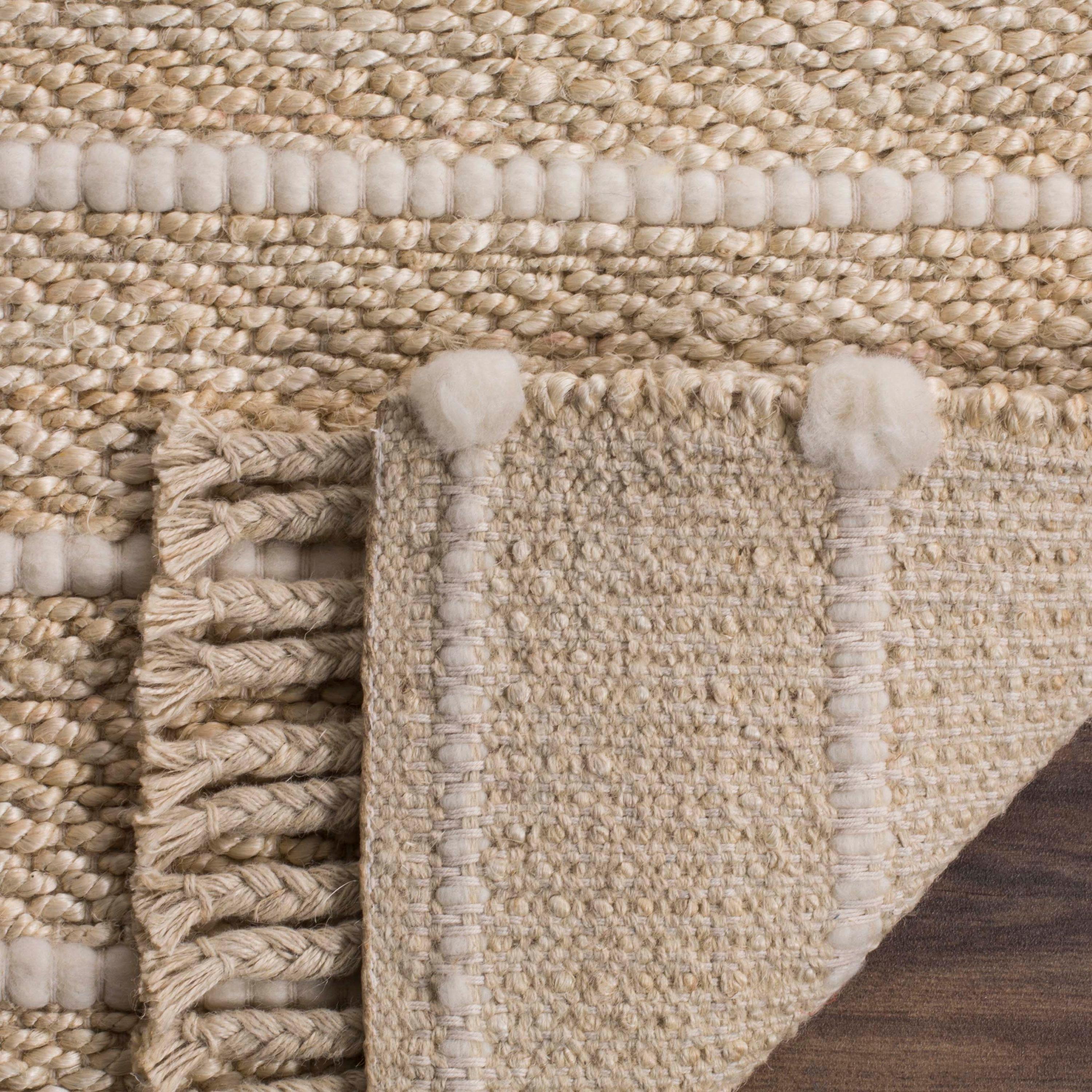 Natural Fiber NF550 Hand Woven Area Rug - Ivory/Ivory - 5'x8' - Safavieh.