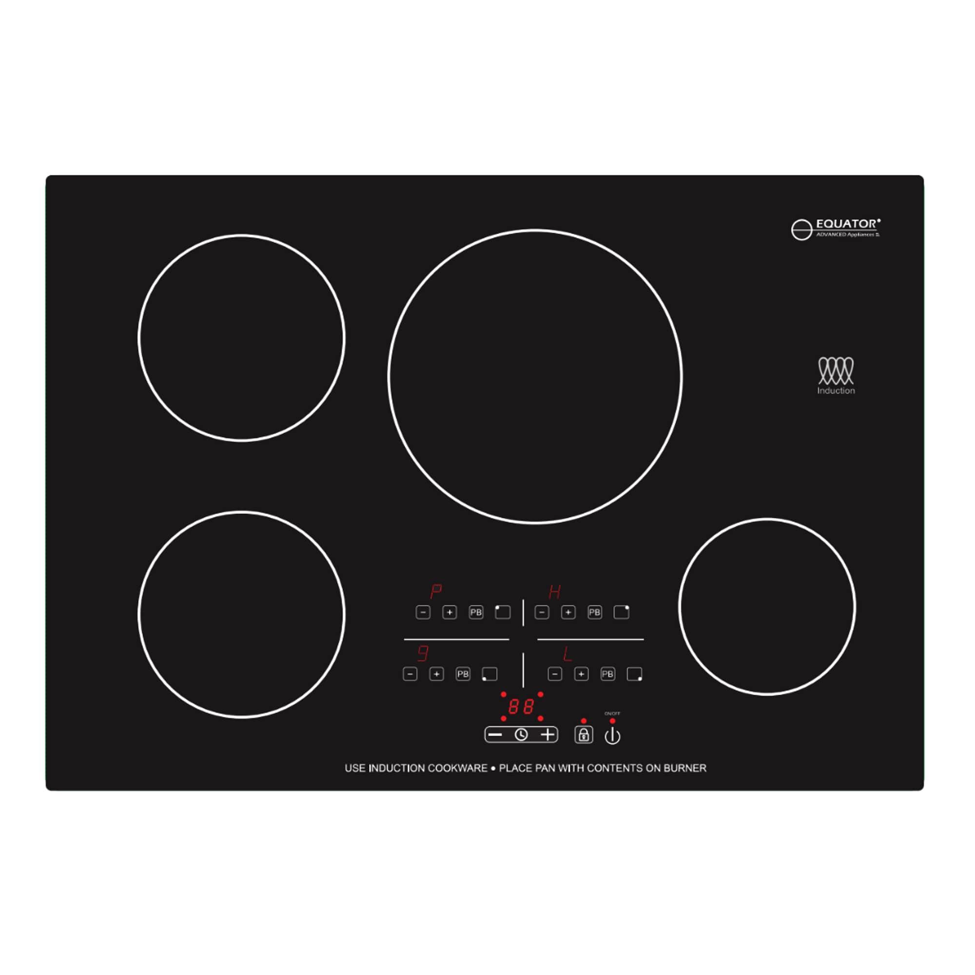 Equator 30" Built-in 4 Burner Induction Cooktop 9 Level POWER BOOST 220V