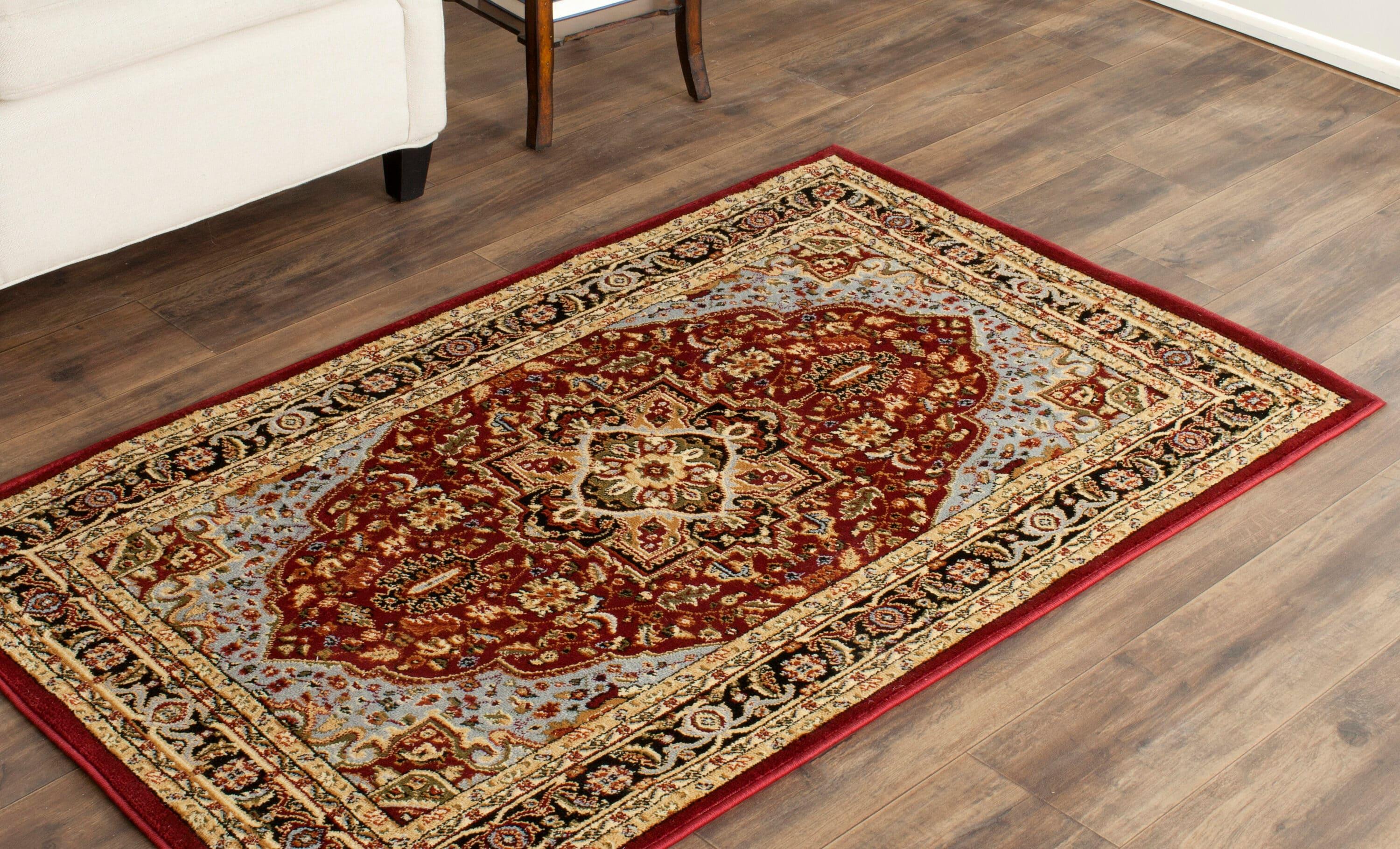 Lyndhurst LNH330 Power Loomed Area Rug - Red/Black - 3'3"x5'3" - Safavieh.