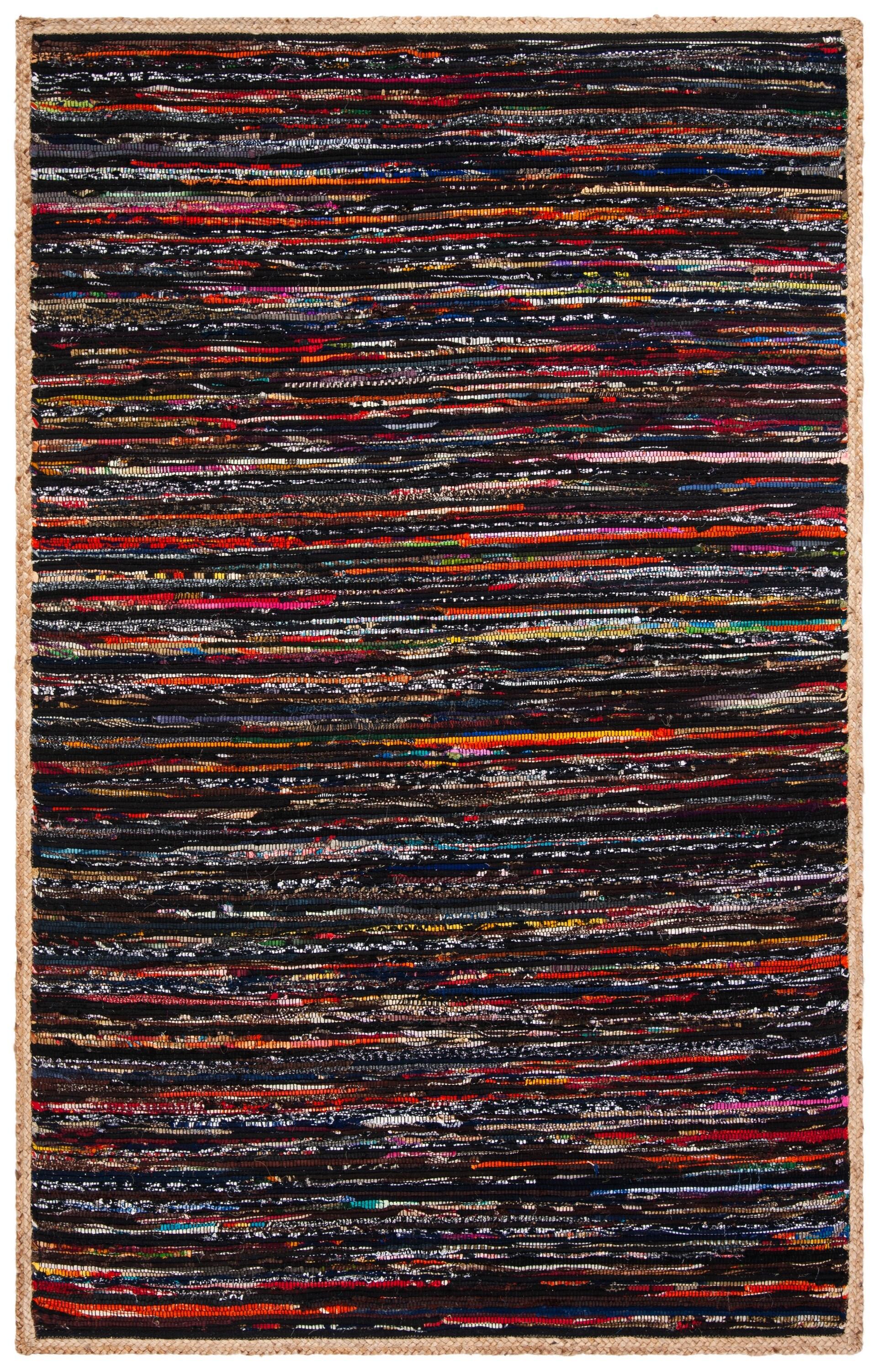 Montauk MTK960 Hand Woven Area Rug - Black/Natural - 5'x8' - Safavieh.