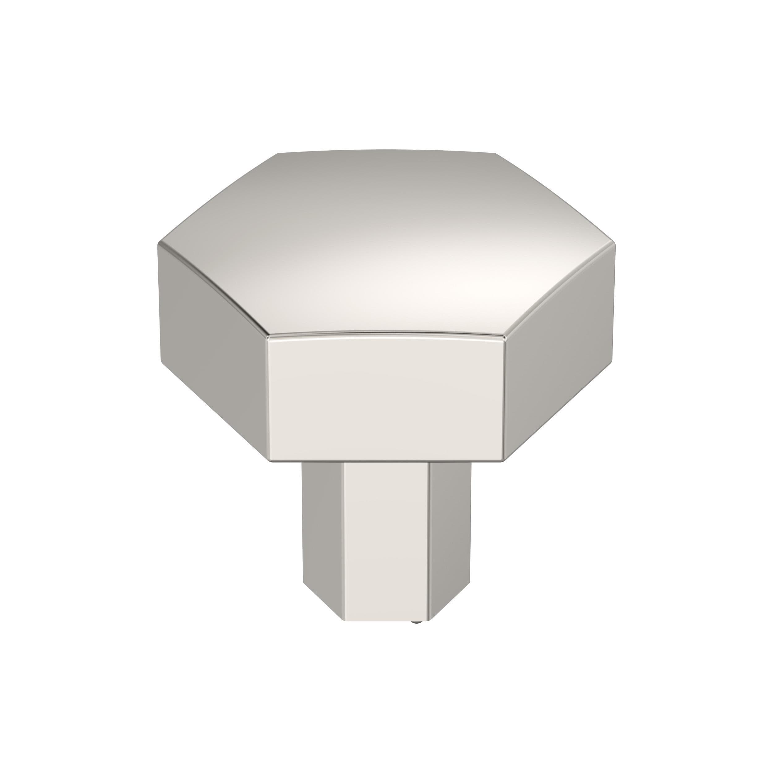 Amerock Caliber 1-1/4 inch (32mm) Diameter Polished Nickel Cabinet Knob