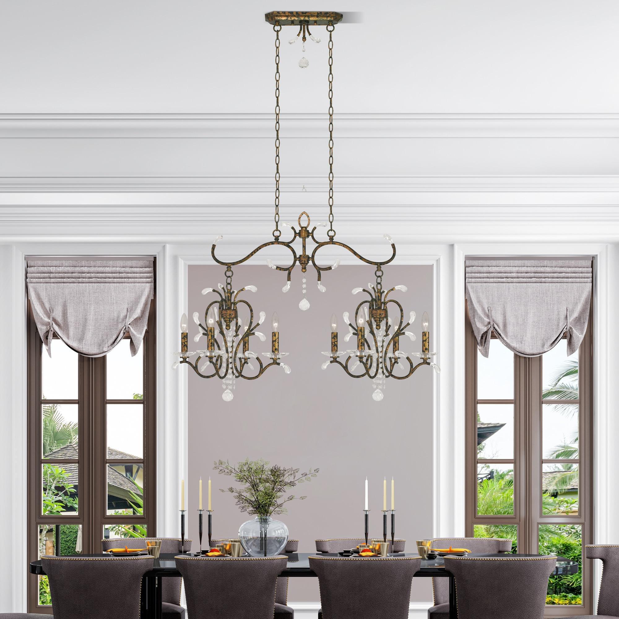 Livex Lighting Serafina 8 - Light Chandelier in  Hand Applied Venetian Golden Bronze