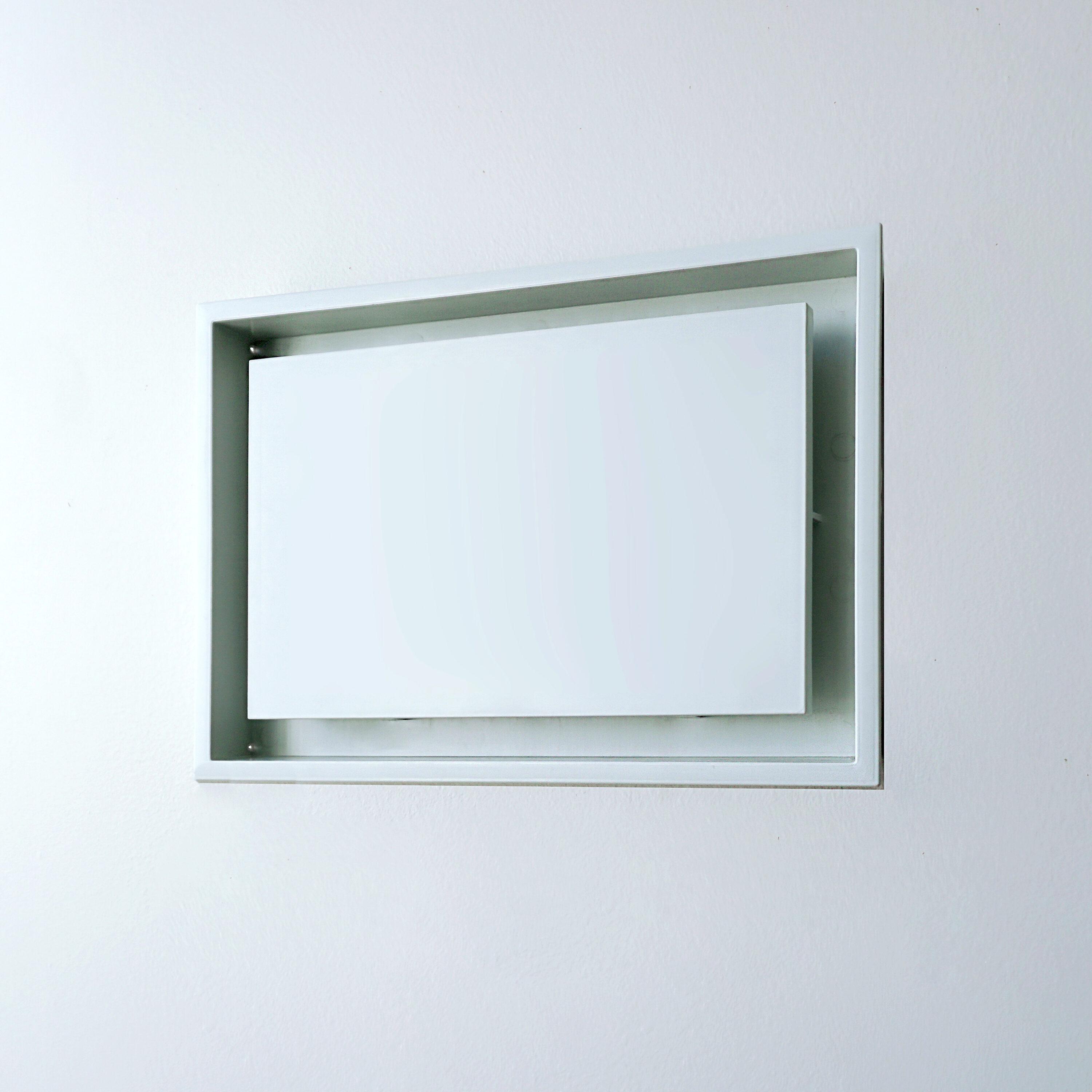 Aria Vent Drywall Lite Frame Collection Air Return, Satin White (10" x 14")