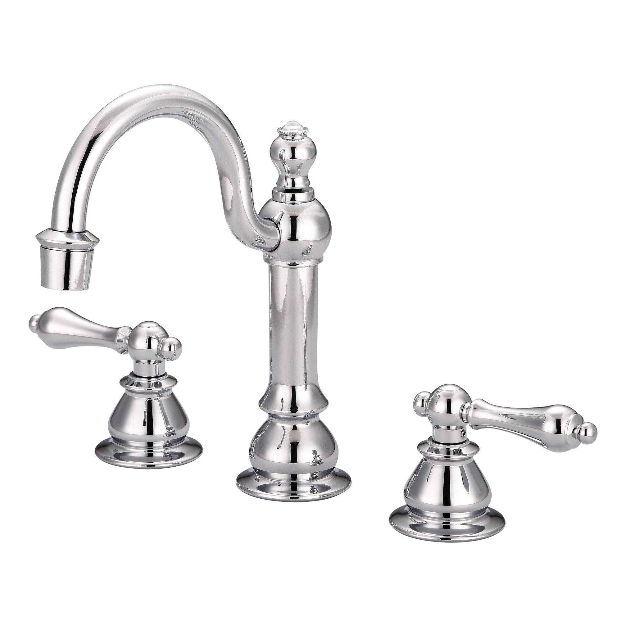 Vintage Widespread 2-handle Bathroom Faucet with Drain Assembly