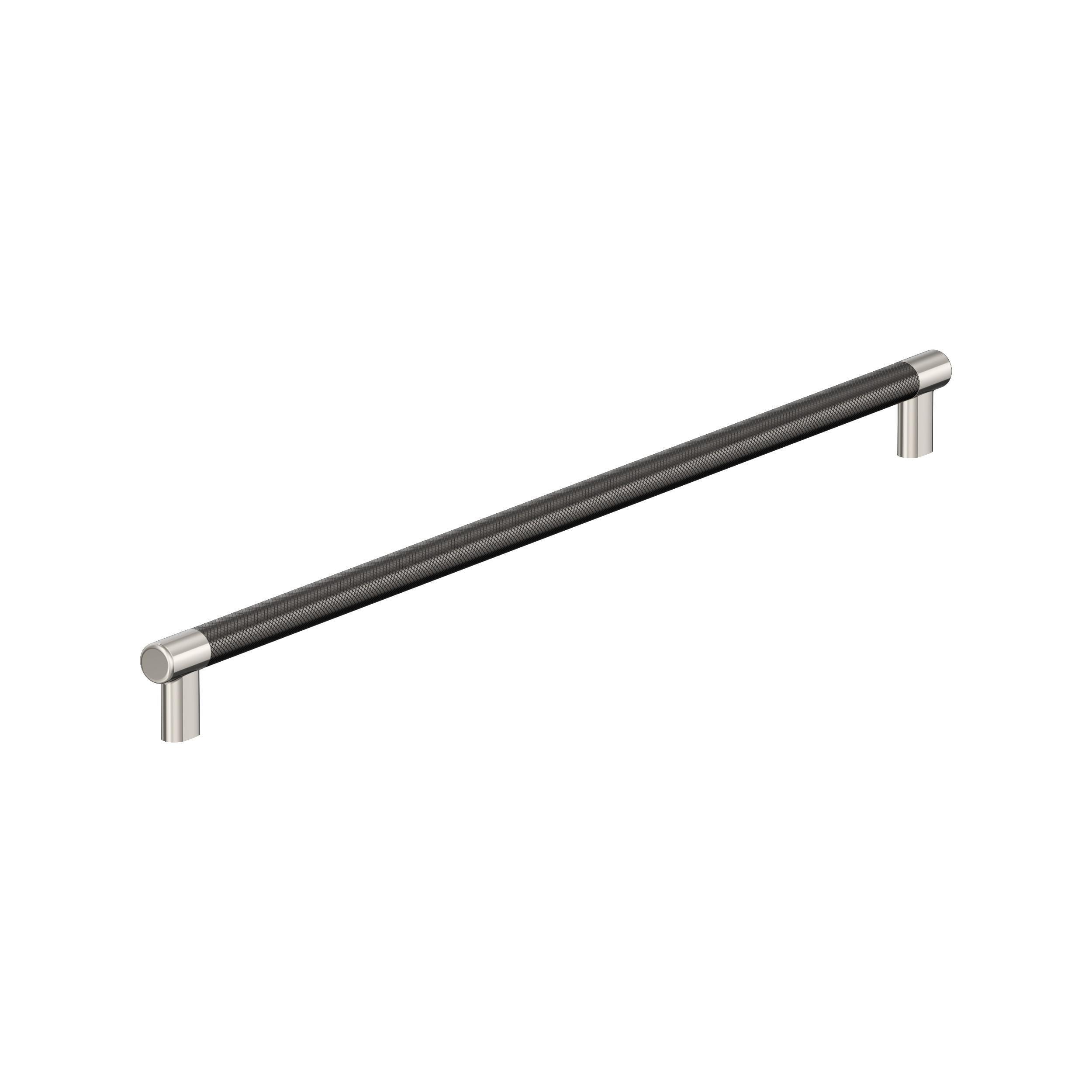 Amerock Esquire 24 inch (610mm) Center-to-Center Polished Nickel/Gunmetal Appliance Pull