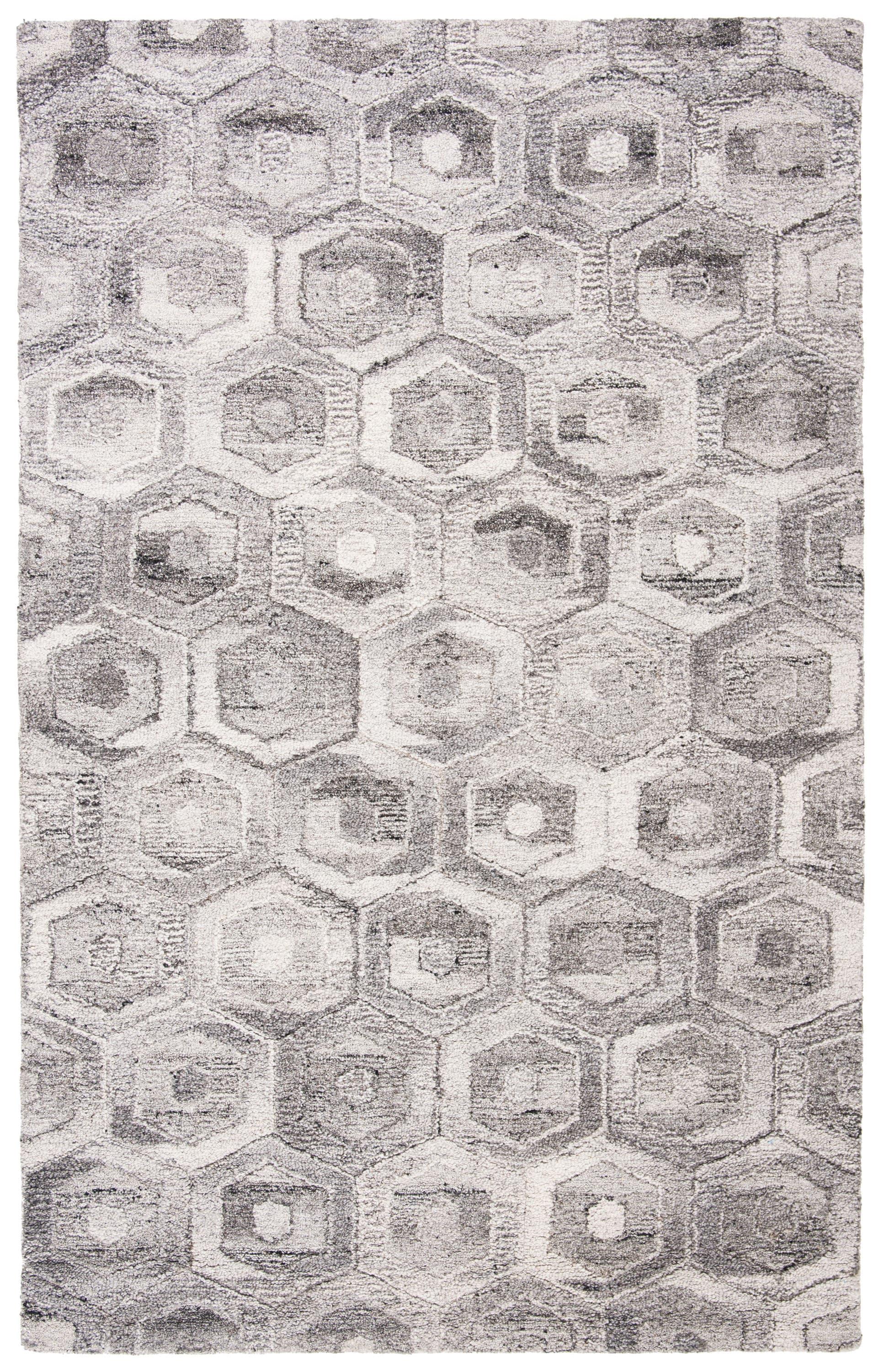 Abstract ABT632 Handmade Indoor Area Rug - Grey/Beige - 5'x8' - Safavieh