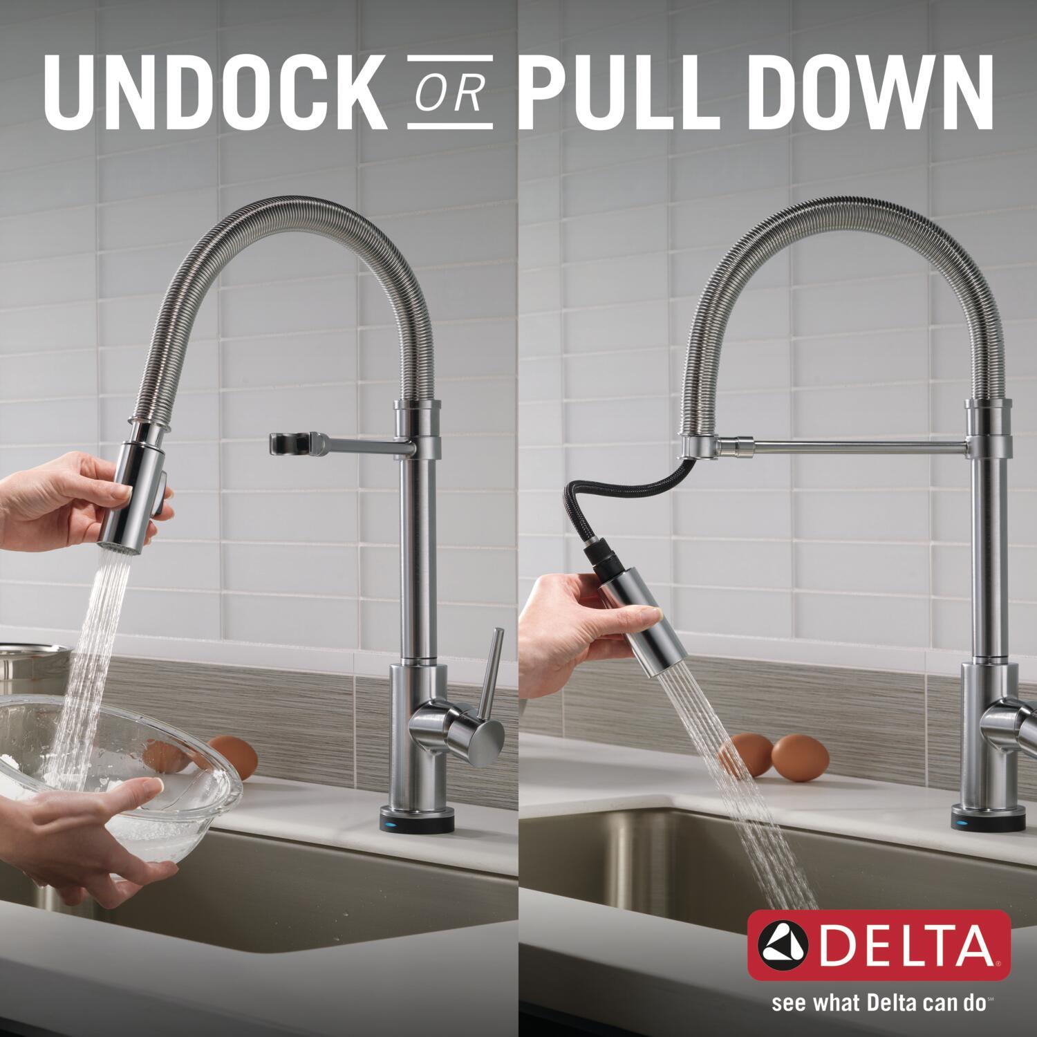 Trinsic Pro Pull Down Touch Single Handle Kitchen Faucet with Accessories