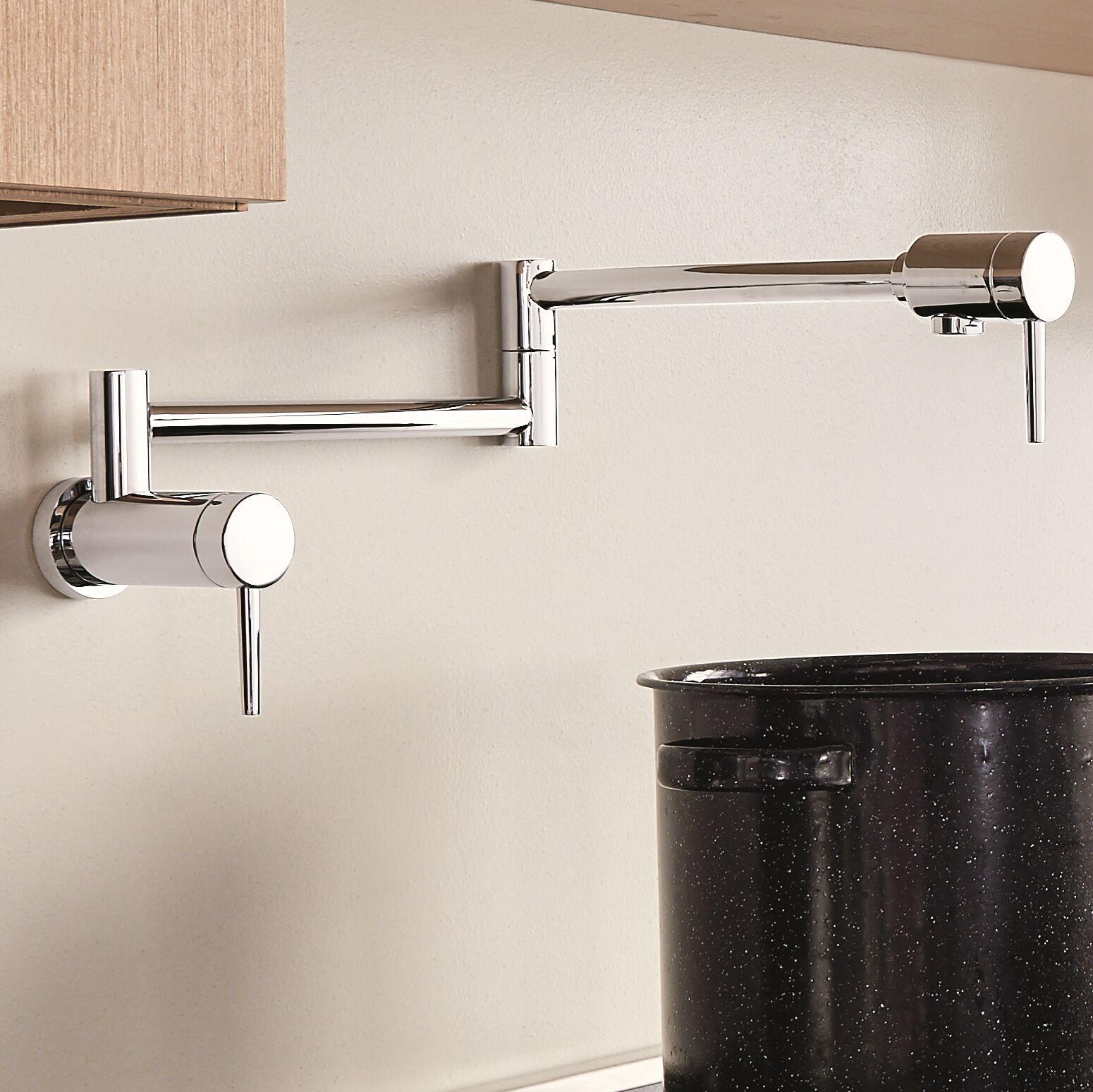 Contemporary Pot Filler Faucet, Wall Mount Pot Filler Kitchen Faucet