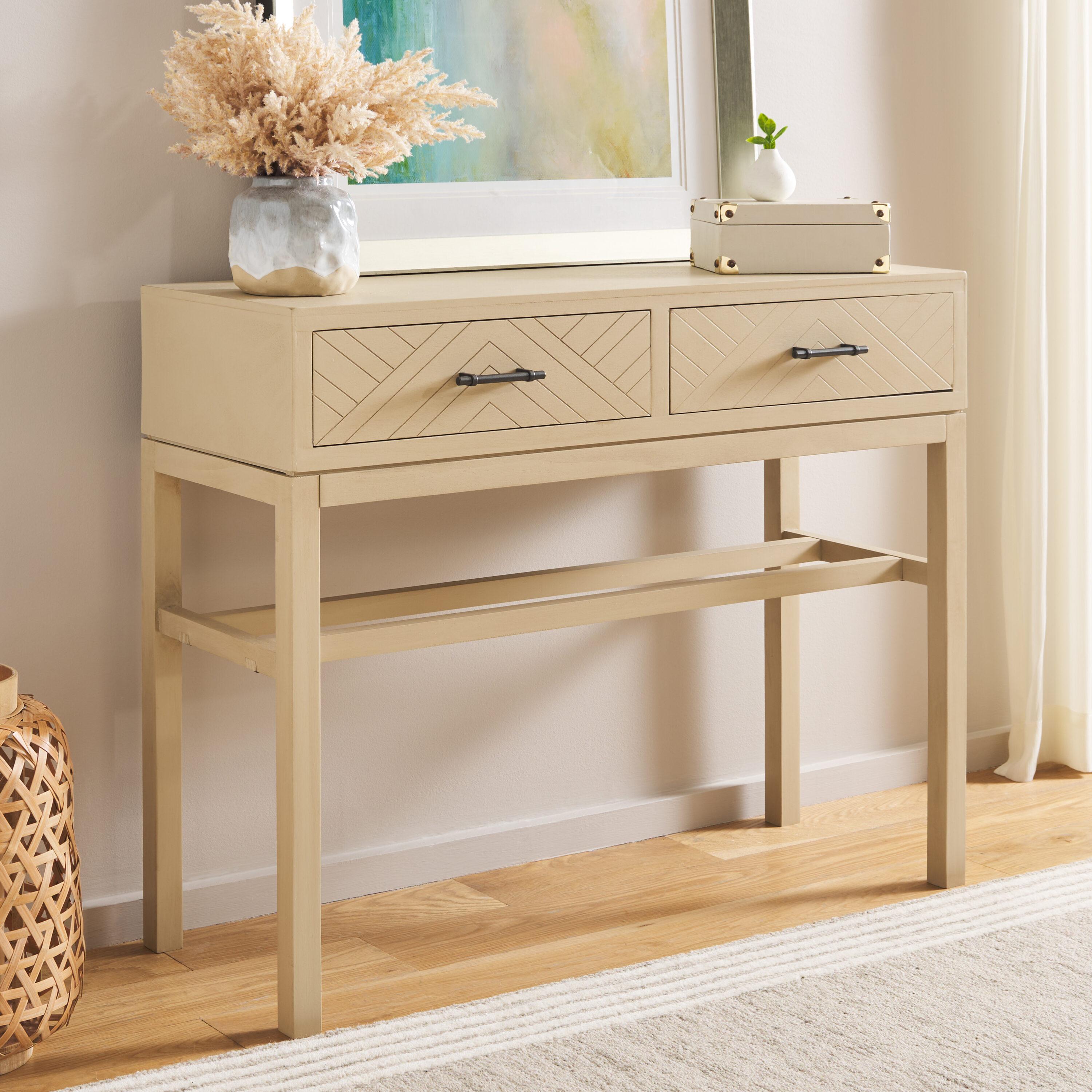 Ajana 2 Drawer Console Table - CNS5709D - Beige - Safavieh