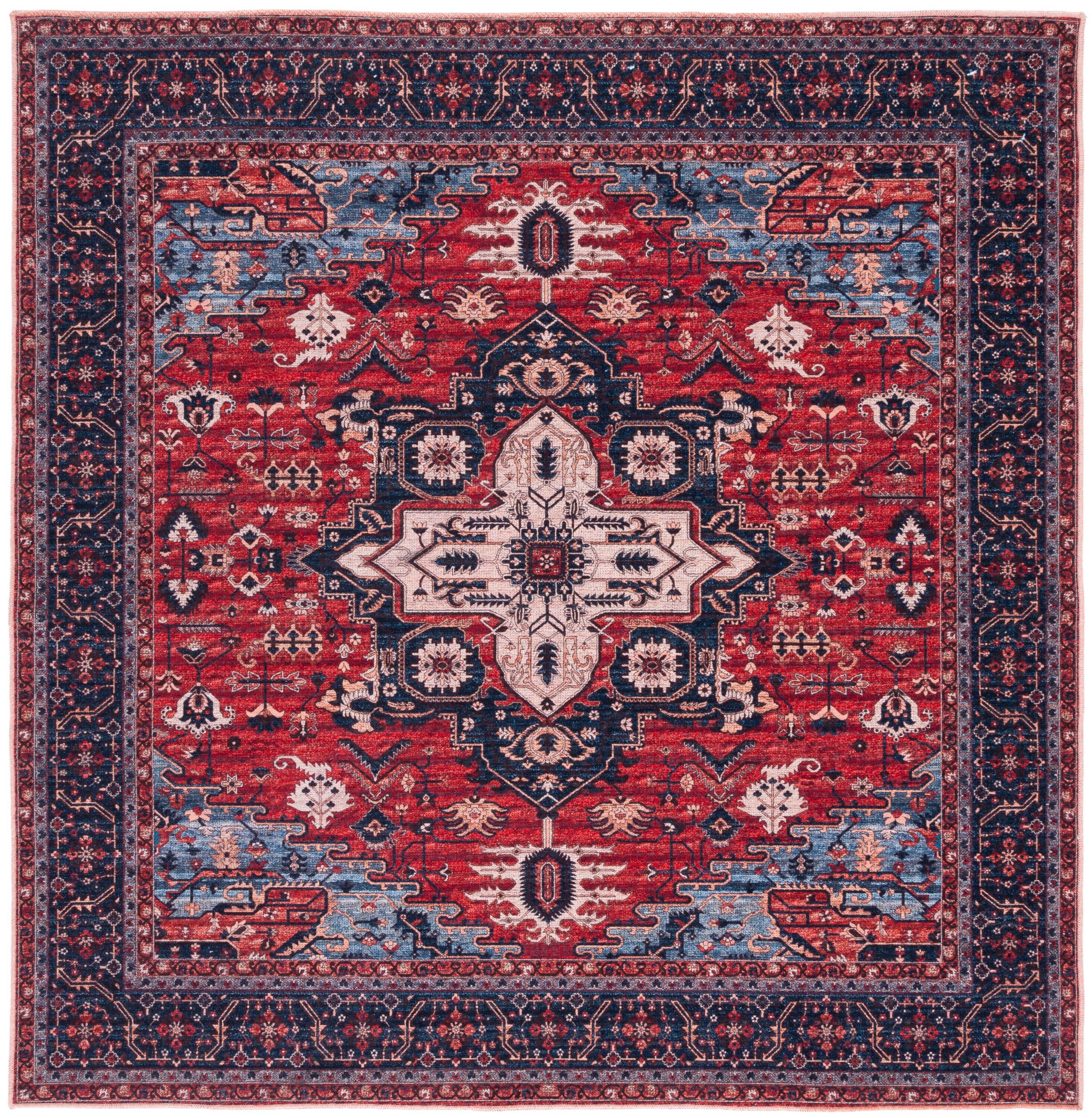 Mistana™ Chenier Oriental Red/Navy Area Rug