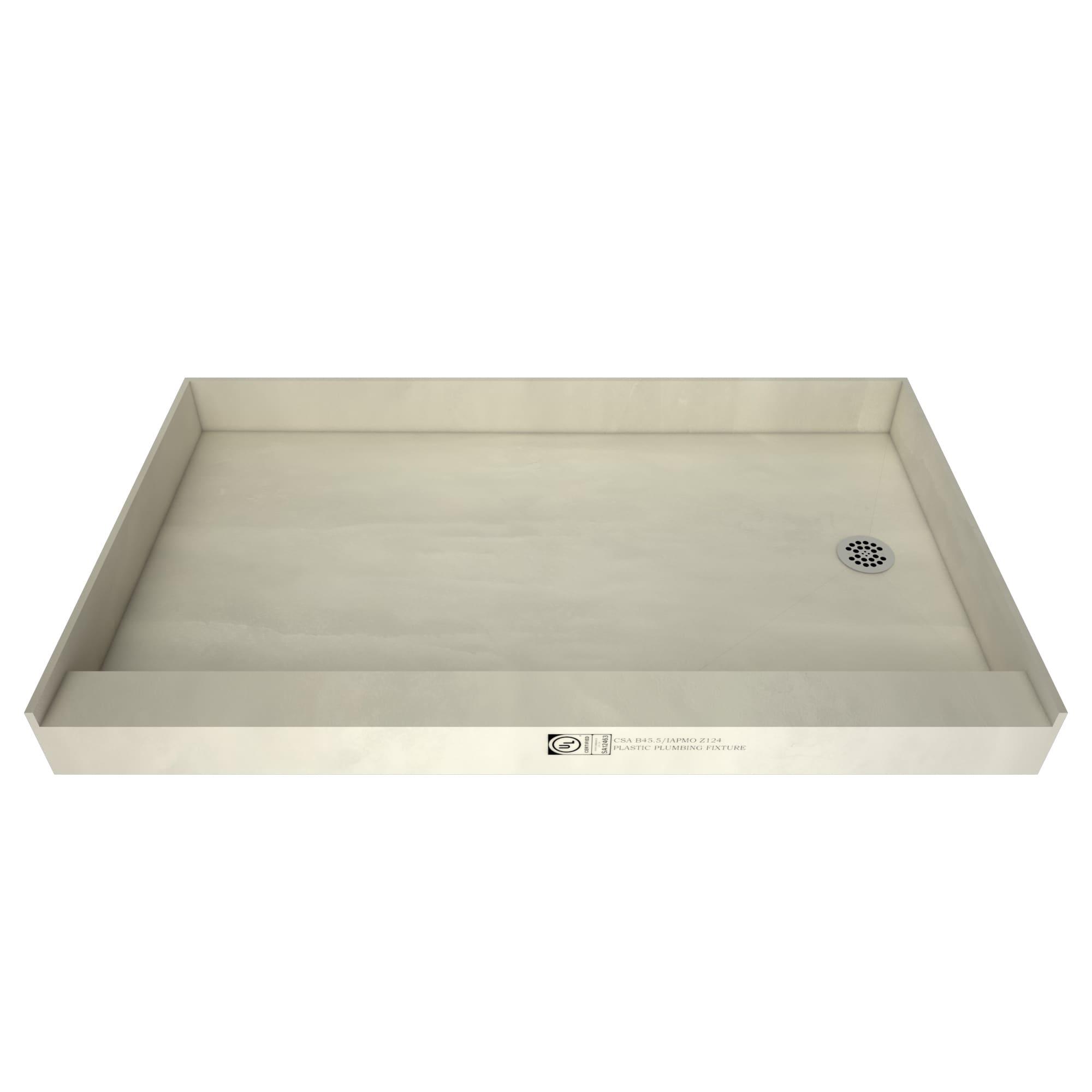 Tile Redi Base'N Bench Single Threshold Shower Base with Bench and Drain Plate