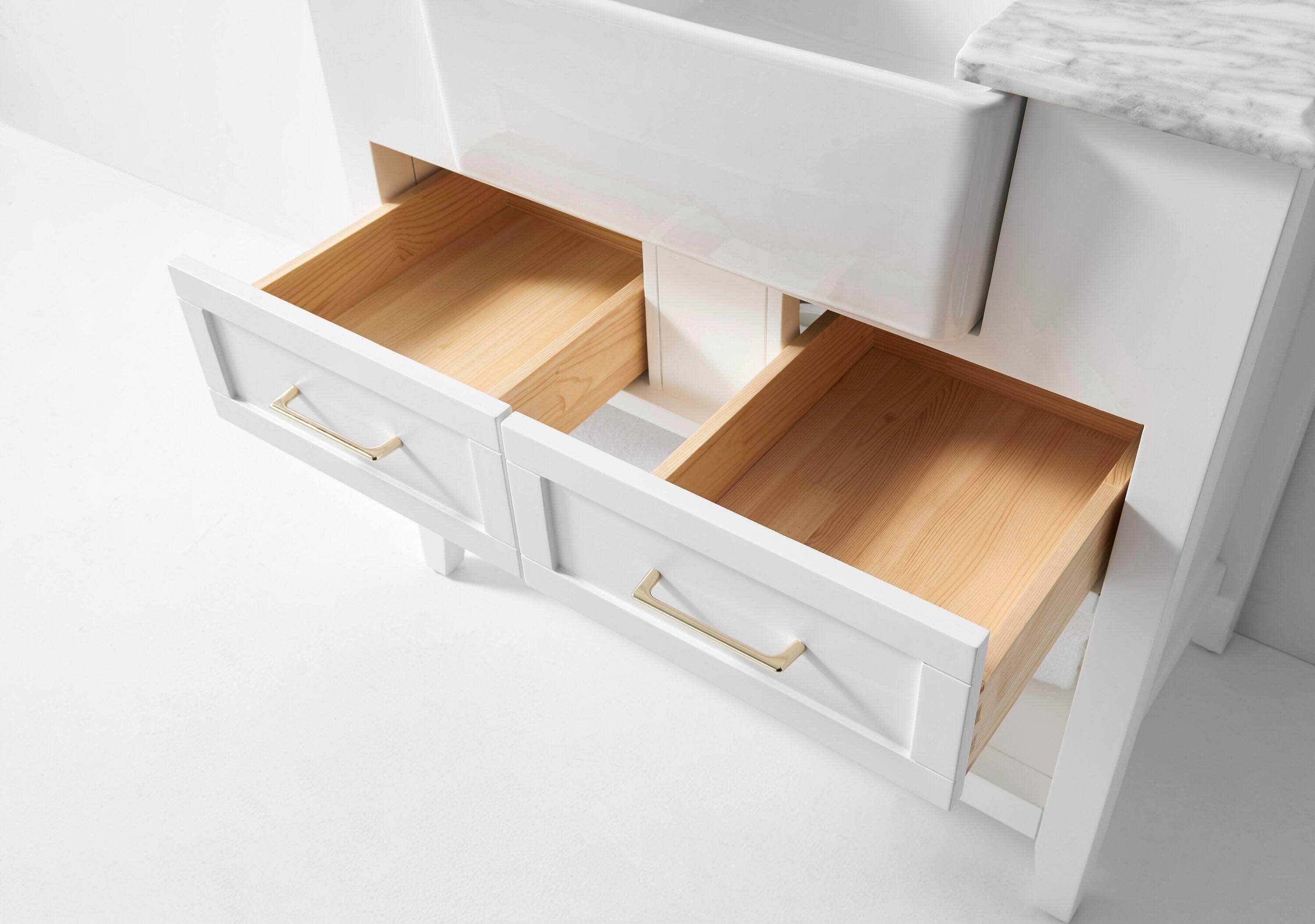 Ancerre Designs Hayley 36" Farmhouse Wood Bathroom Vanity Set in White
