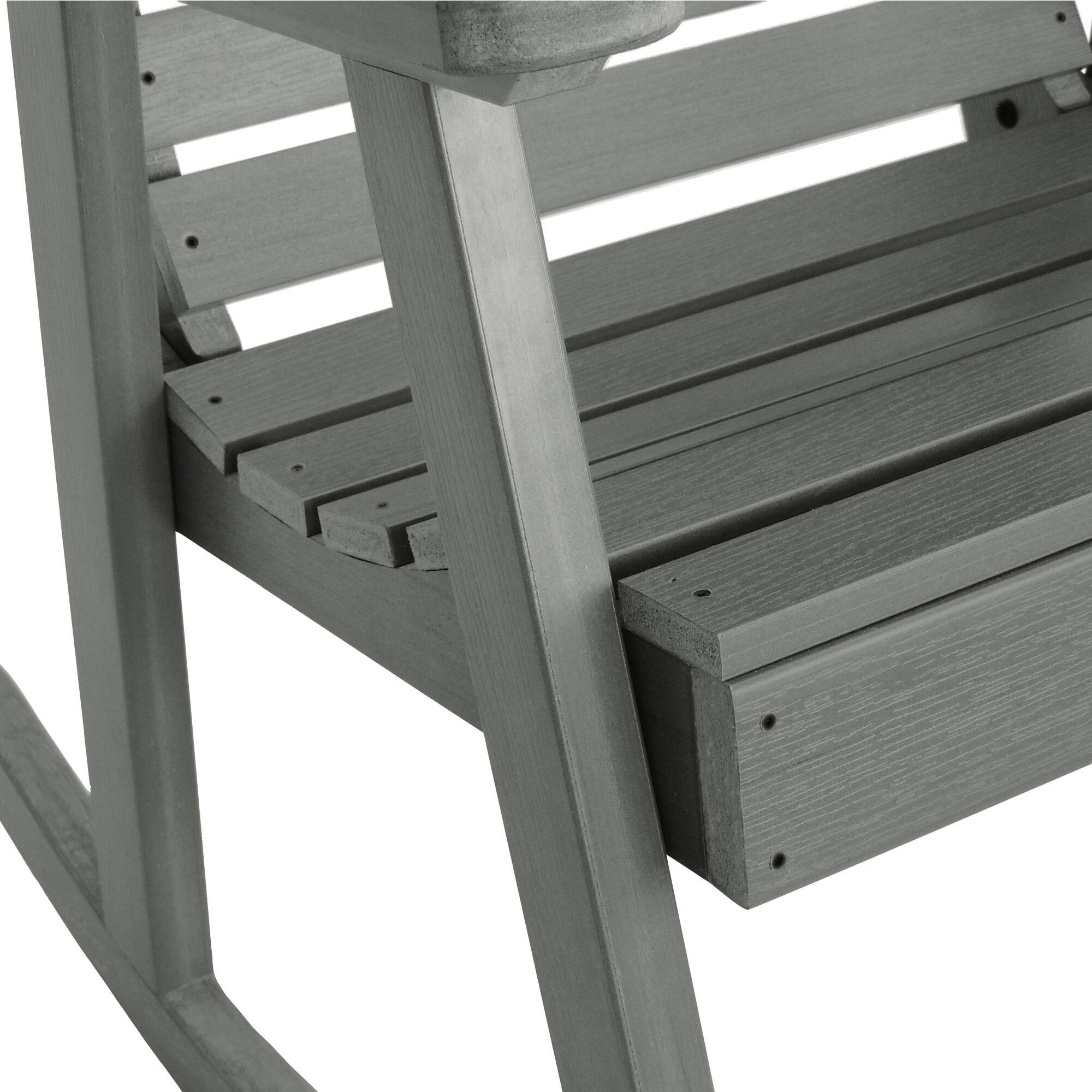 Weatherly Coastal Teak Recycled Plastic Outdoor Rocking Chair