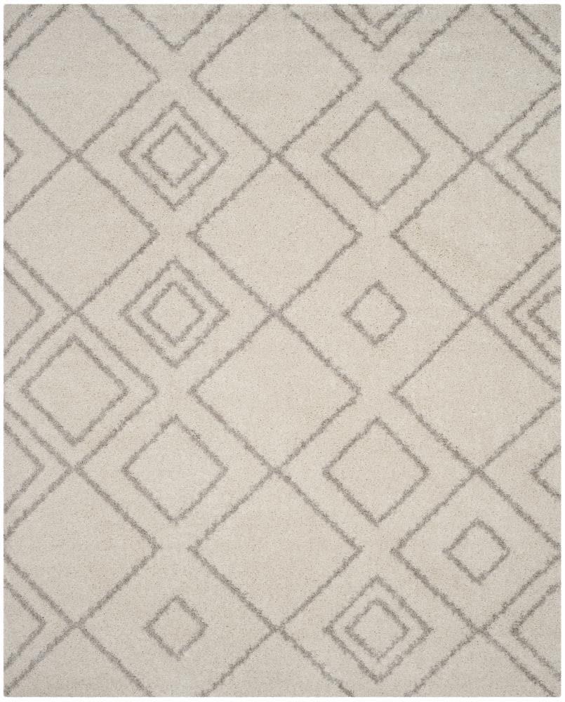 Arizona Shag ASG744 Power Loomed Indoor Area Rug - Ivory/Beige - 8'x10' - Safavieh