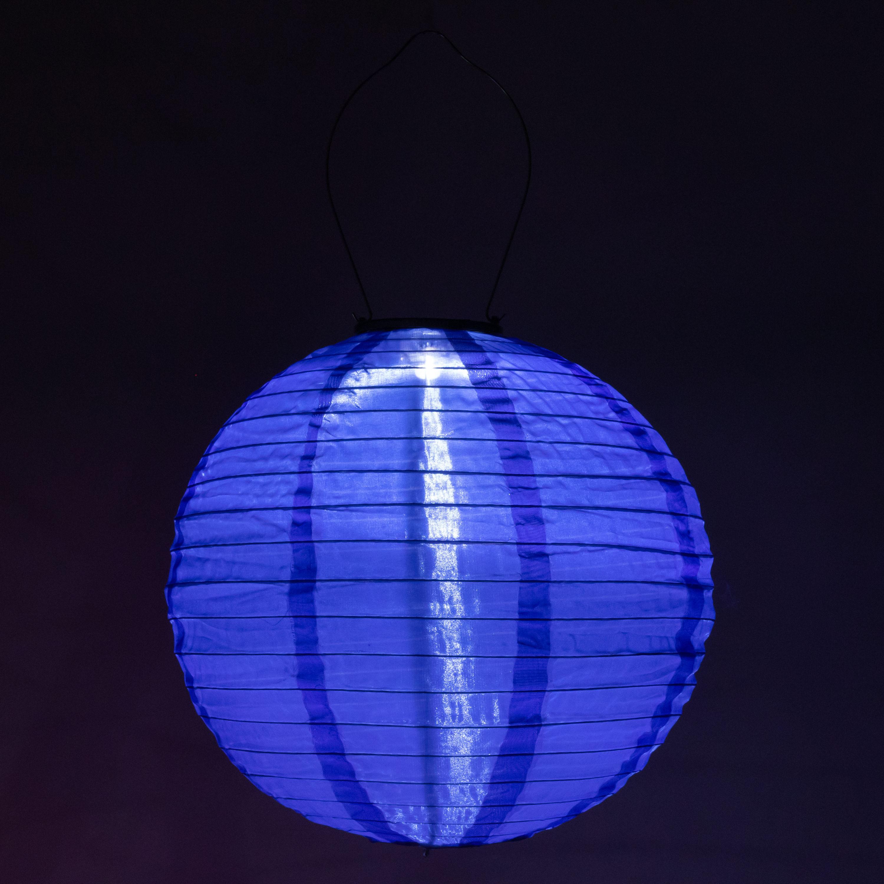 Allsop Home & Garden  Soji Globe Festival Solar Lantern, Cerulean Blue