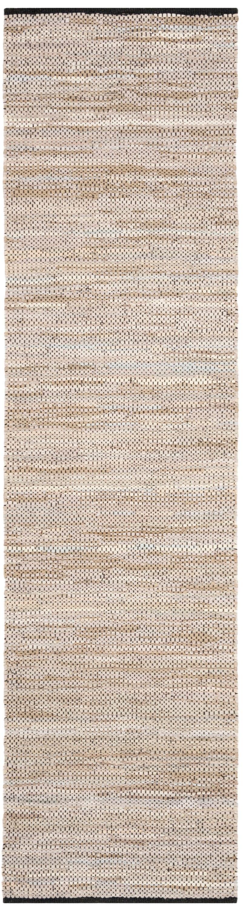 Vintage Leather VTL104 Hand Woven Indoor Runner Rug - Beige - 2'3"x9' - Safavieh
